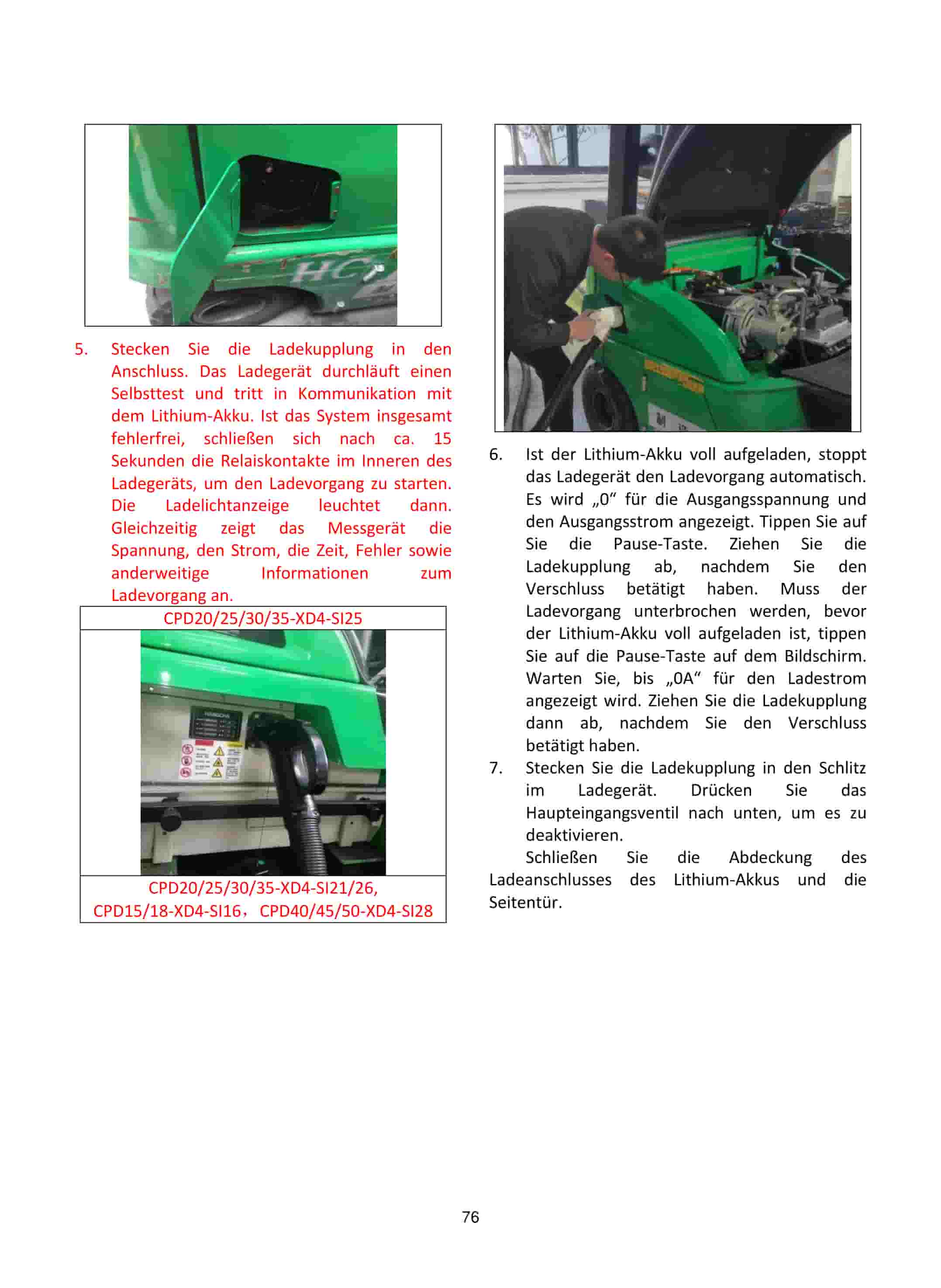 Hangcha CPD15-XD4-SI16 to CPD50-XXD4-SI28 Operation and Maintenance Manual DE-3