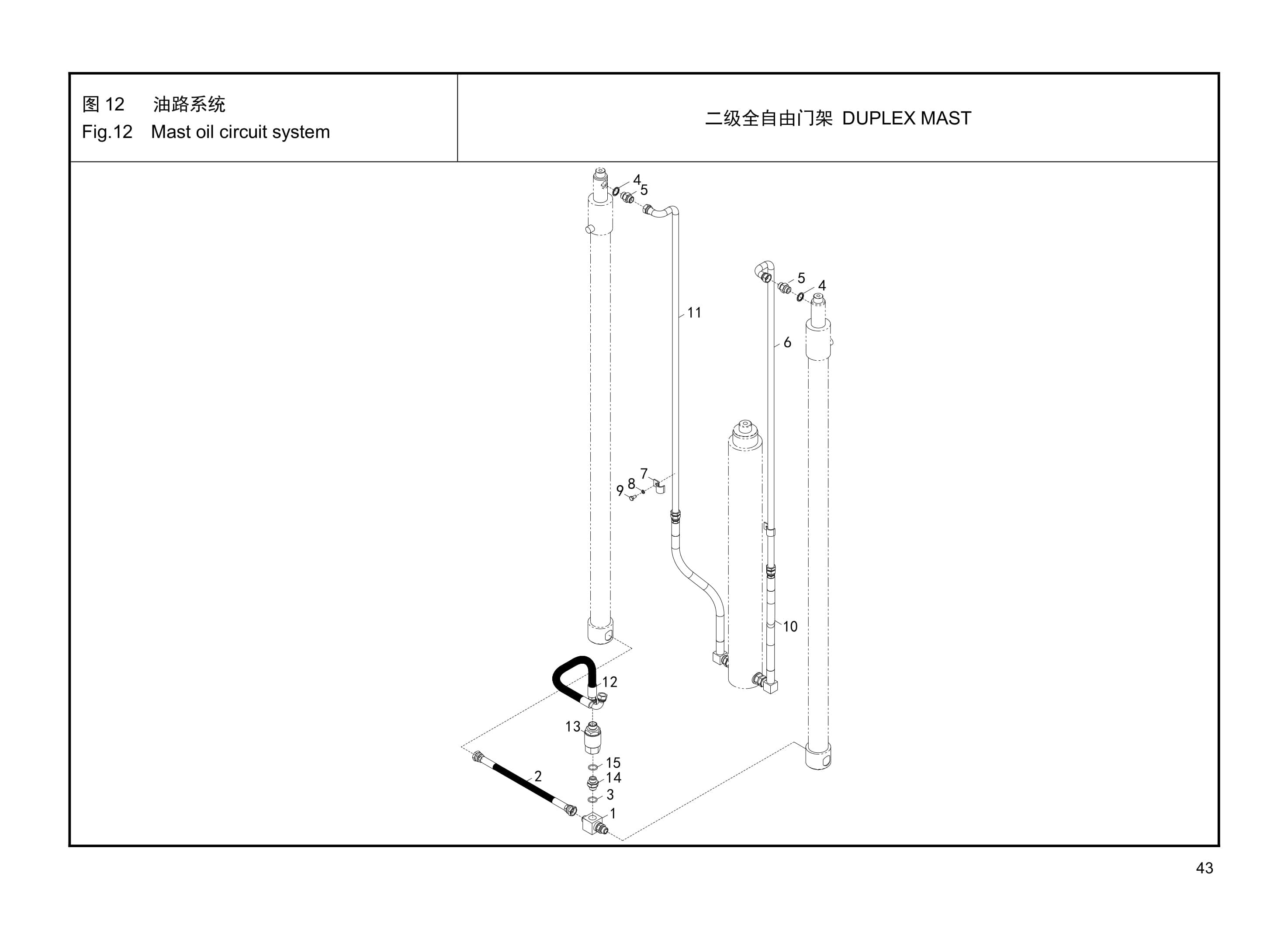 Hangcha CPD40-XC4 to CPD50-XXD2-I Mast Parts Catalog-3