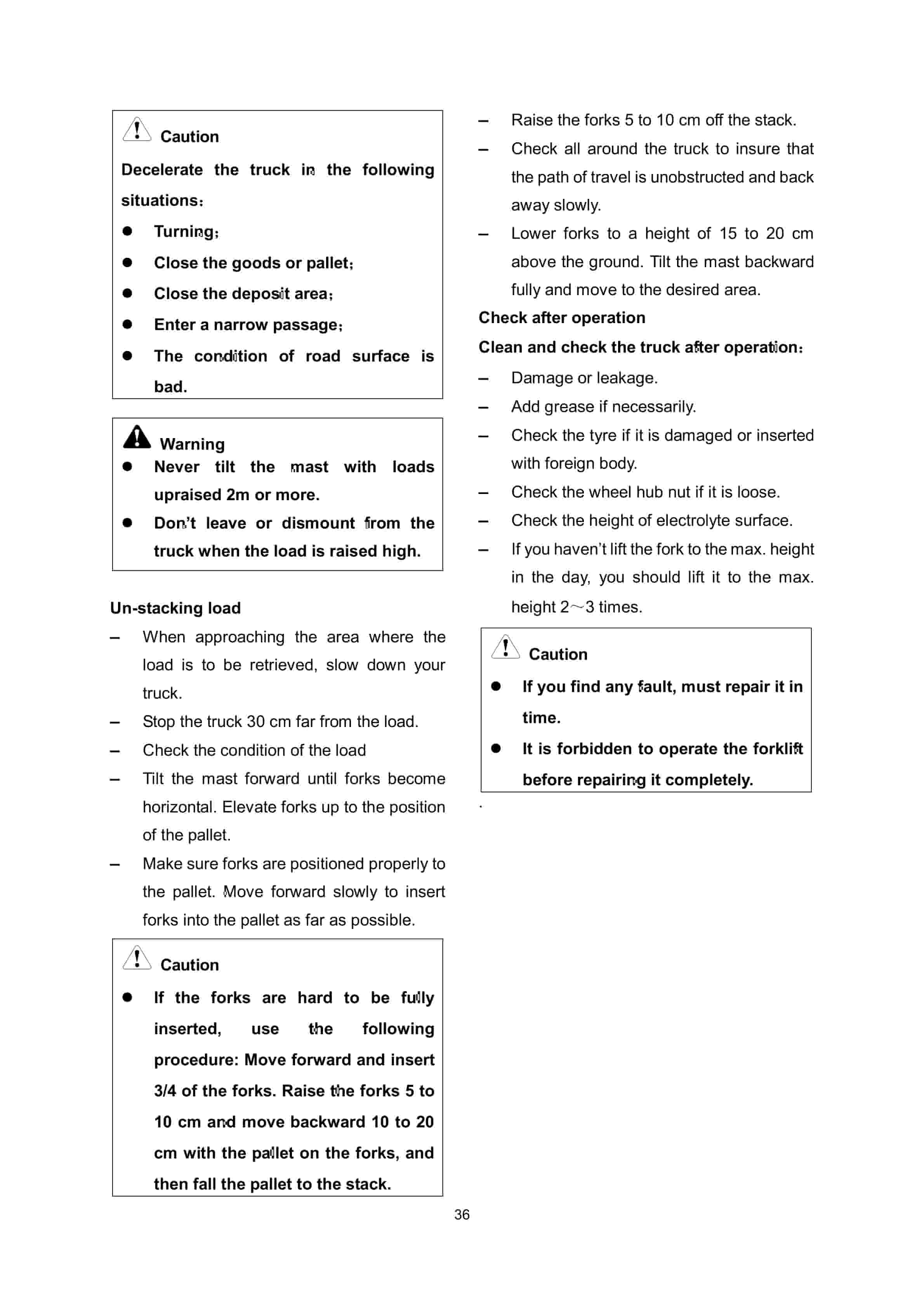 Hangcha CPD7.5-AC1 to CPD10-AMZ3 Operation and Maintenance Manual-2
