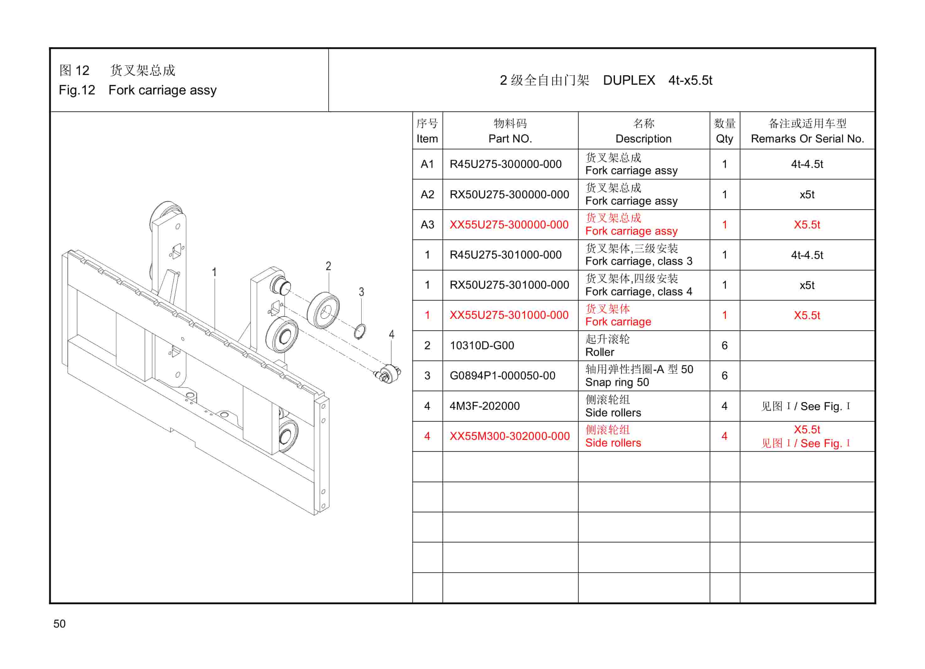Hangcha CPYD40-XW24B to CPCD55-XXW58B Parts Catalog-5