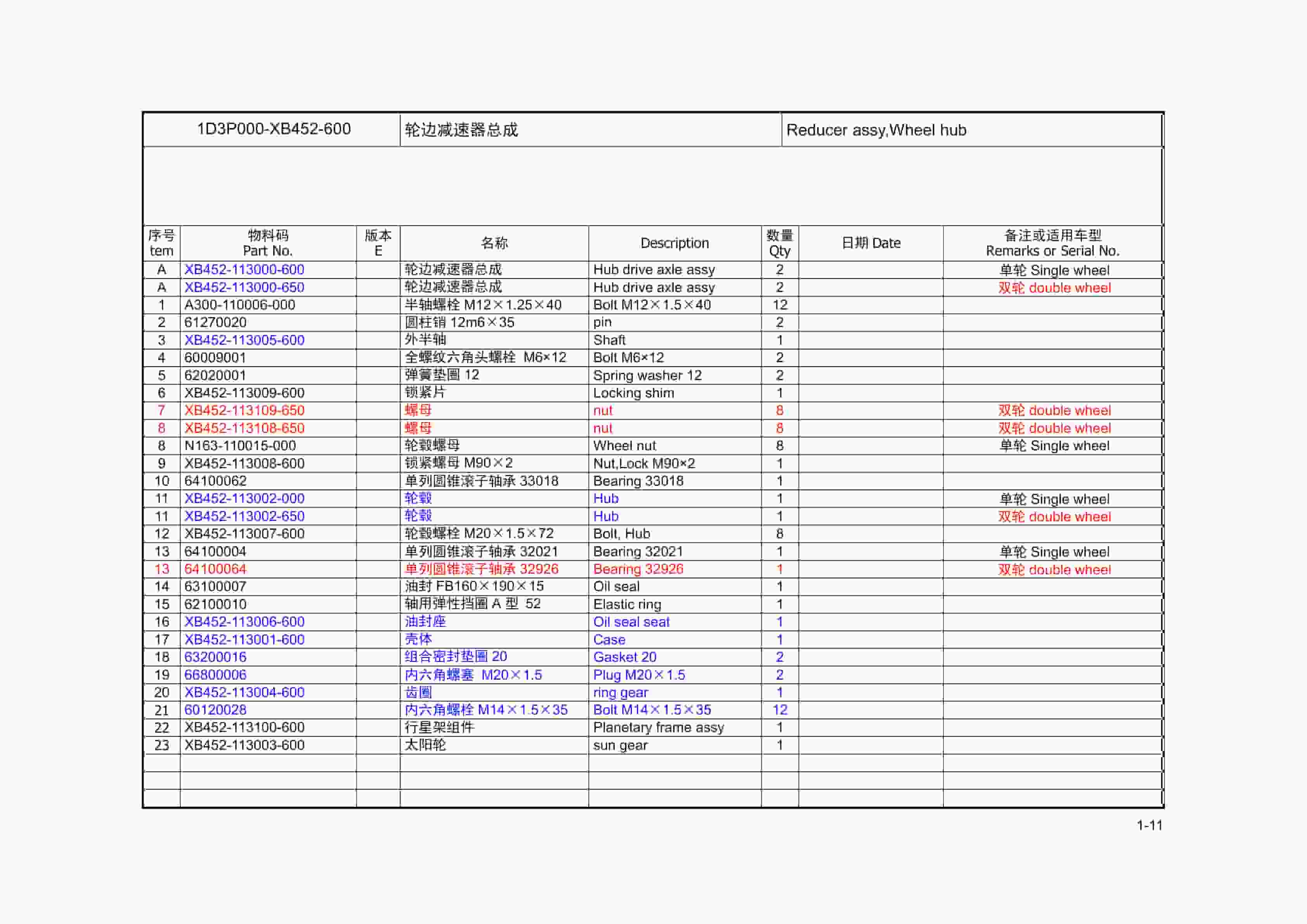 Hangcha CPYD40-XW24B to CPYD50-XXW68B Parts Catalog-2