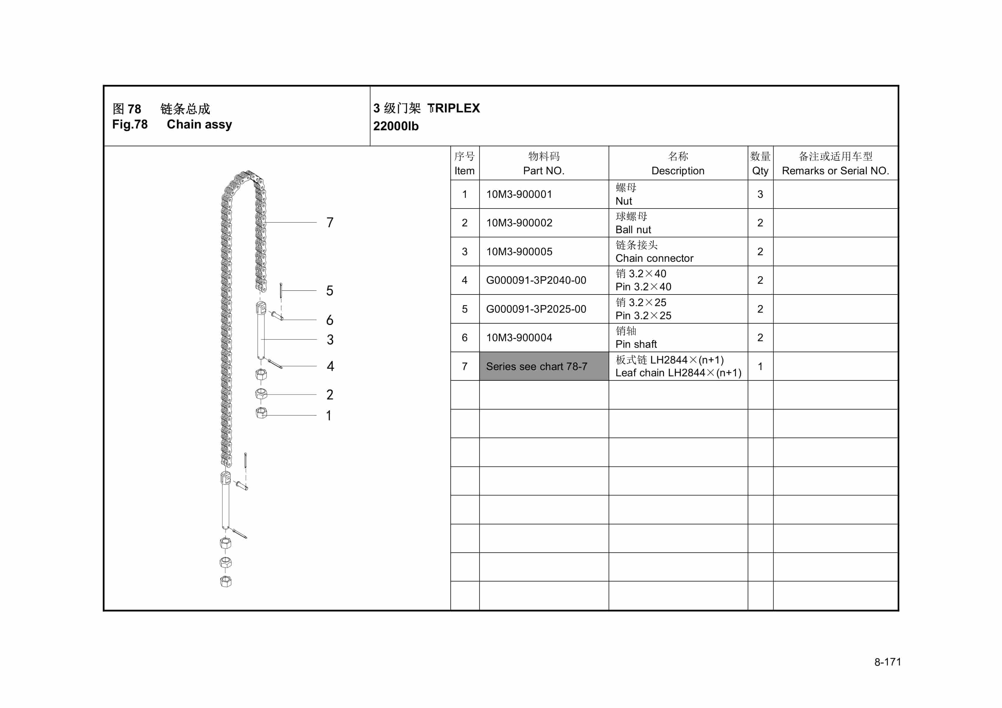 Hangcha CPYD50-XW24 to CPCD100-XW75G Parts Catalog-4