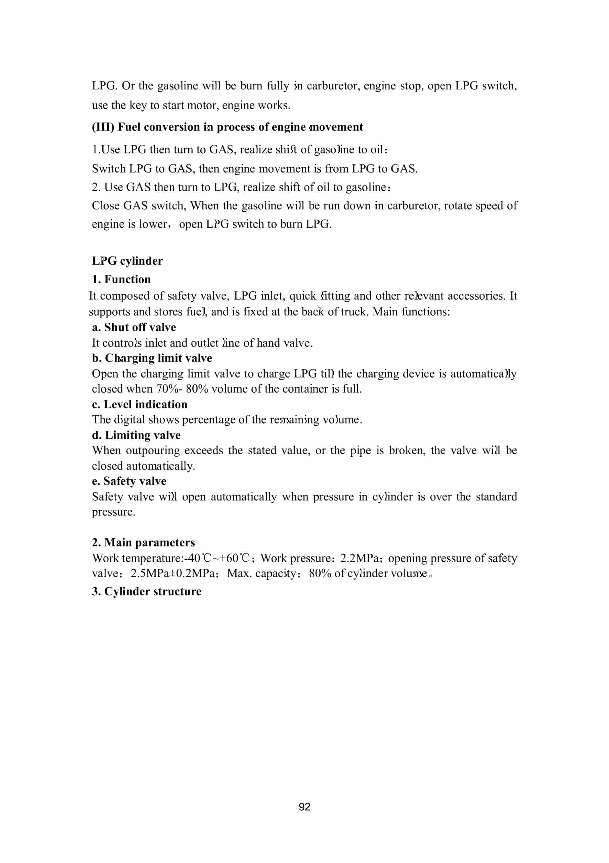 Hangcha CPYD50-XW24 to CPCD70-XW95G Operation and Maintenance Manual-5