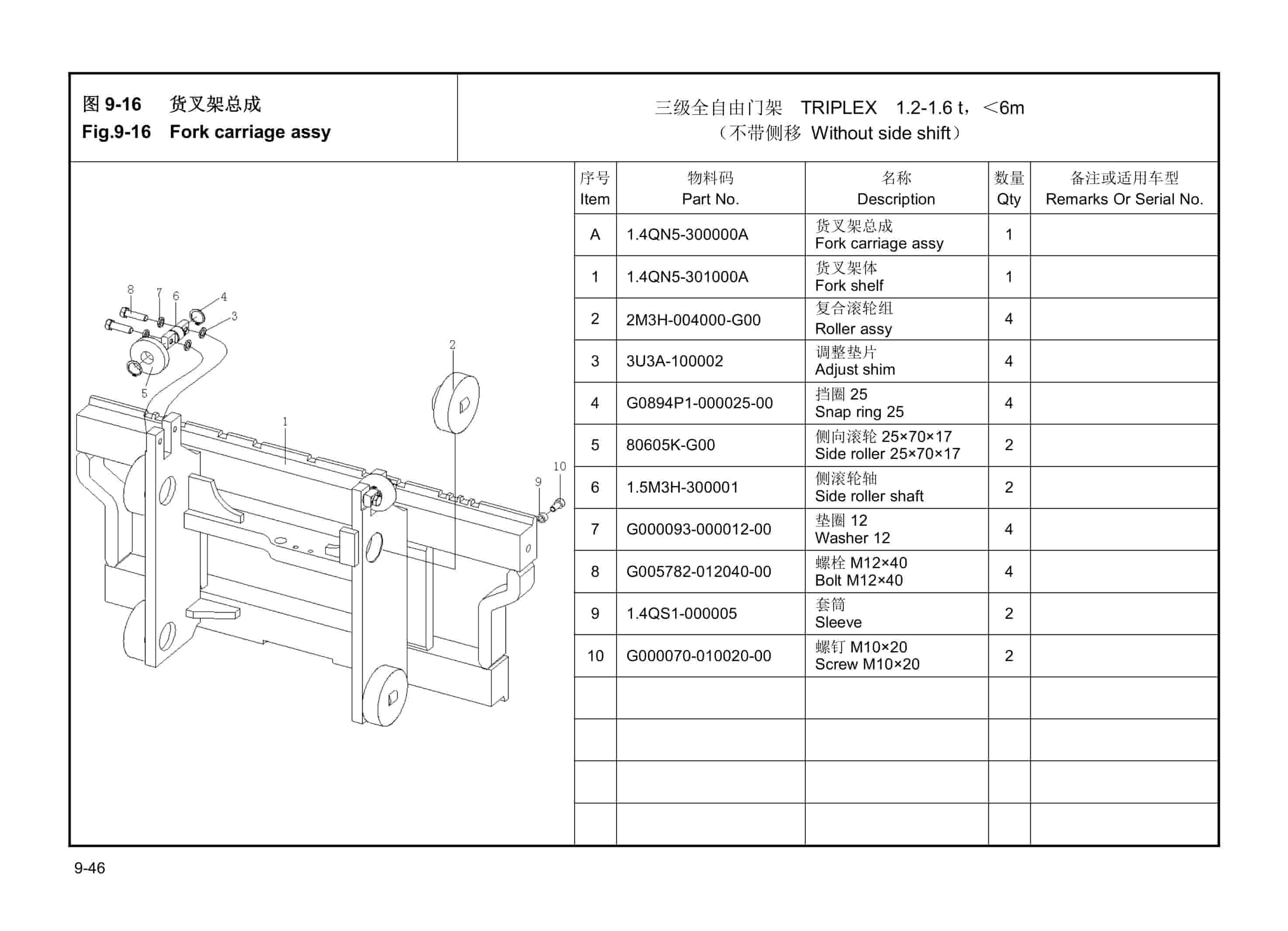 Hangcha CQD12-J to CQD20H-JZ4 Parts Catalog-4