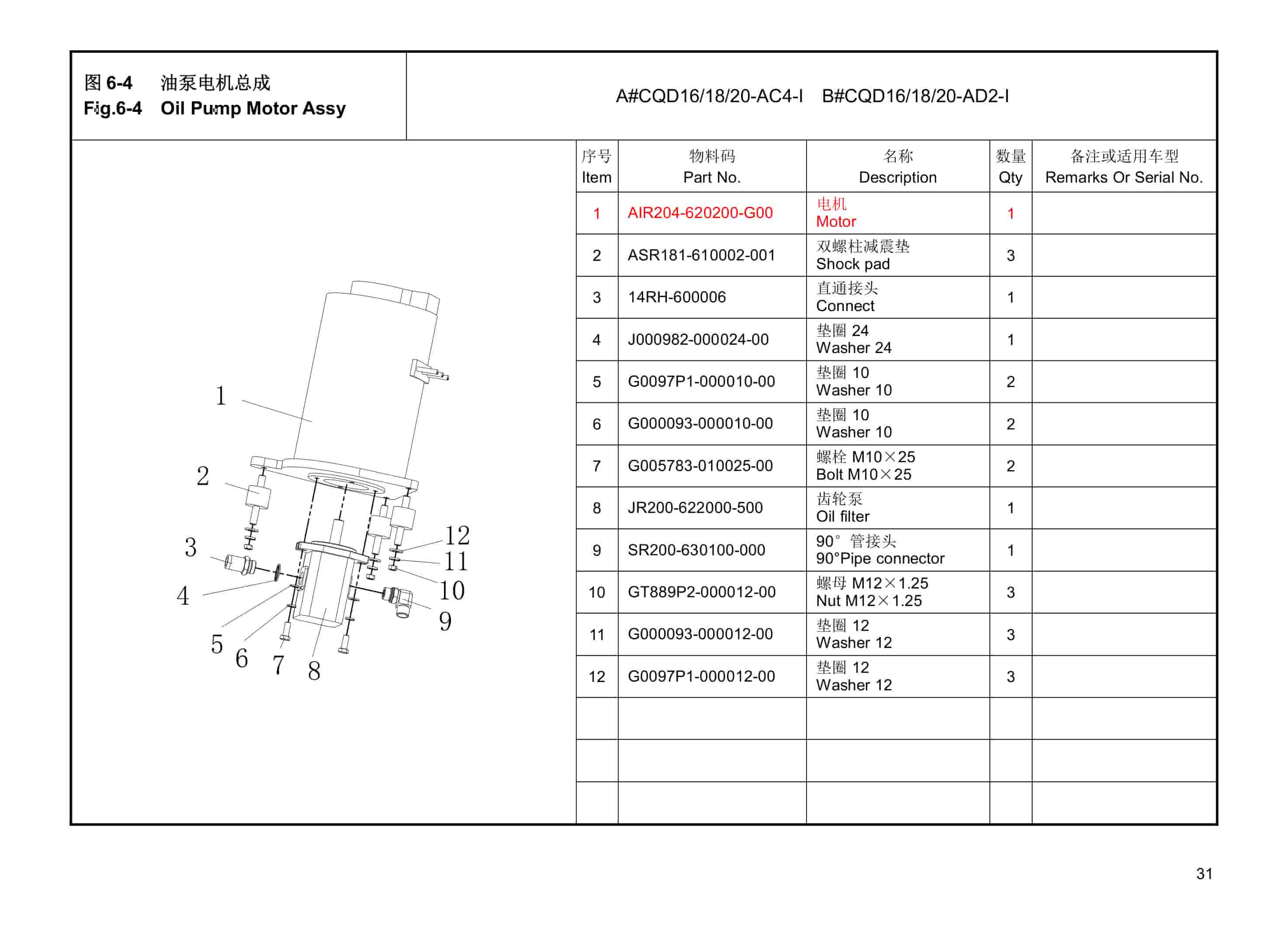 Hangcha CQD16-AC4-I to CQD20-AD2-I Parts Catalog 3 Hangcha CQD16-AC4-I to CQD20-AD2-I Parts Catalog-3