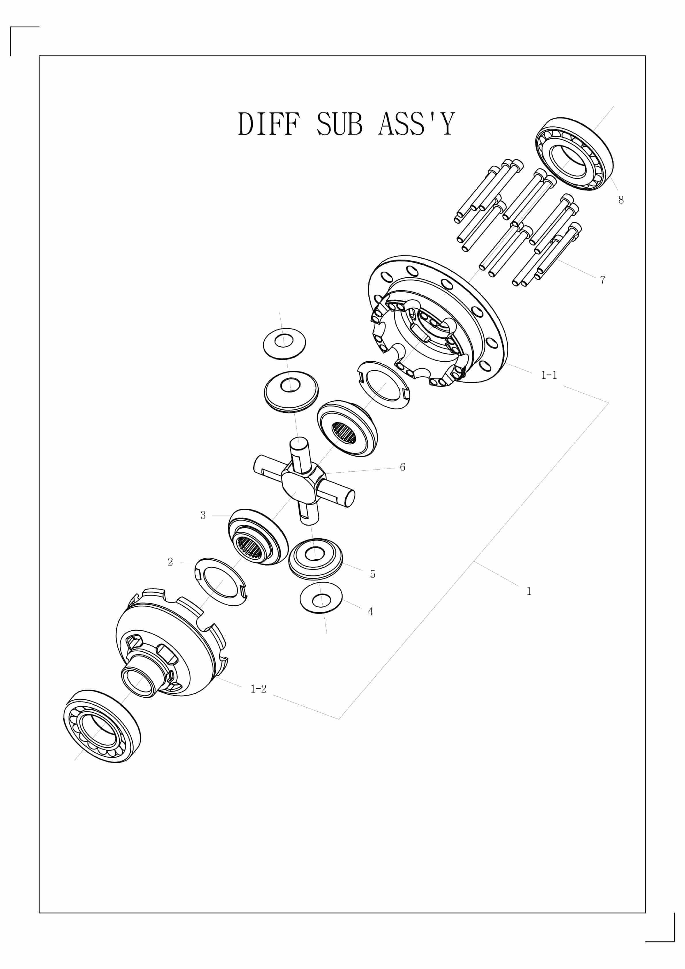 Hangcha Drive Axle For 1.5-3.5Ton Parts List-2