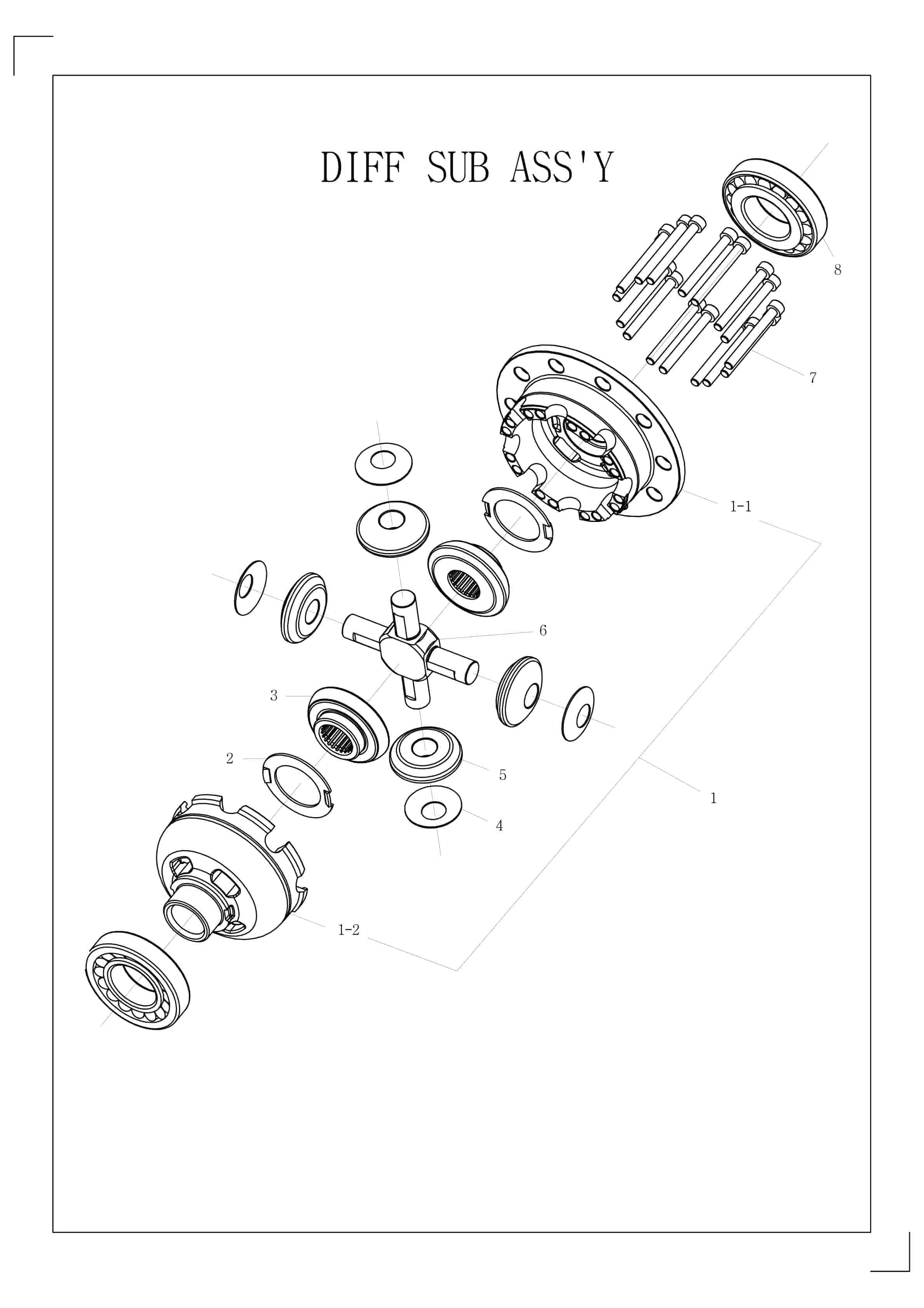 Hangcha Drive Axle For 1.5-3.5Ton Parts List-3