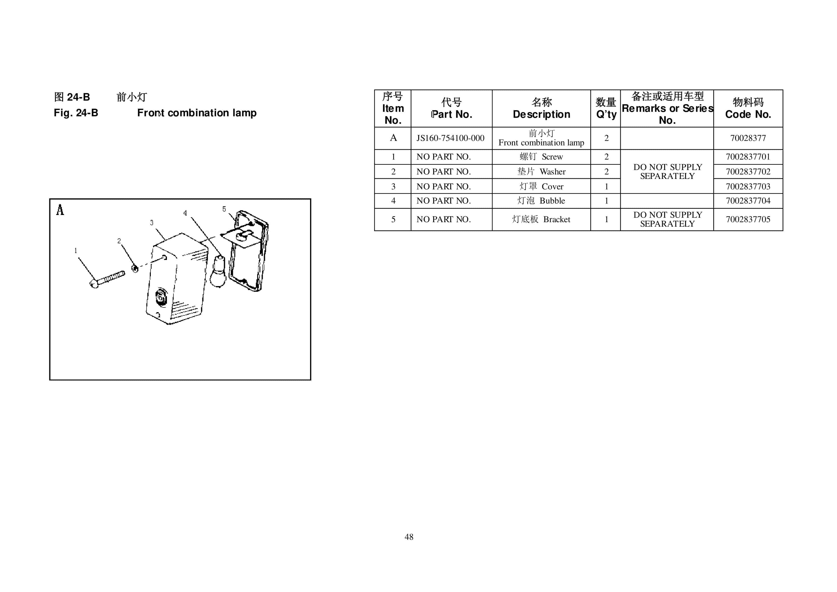 Hangcha J Series 4 Wheel Electric 4-5t Forklift Parts List-2