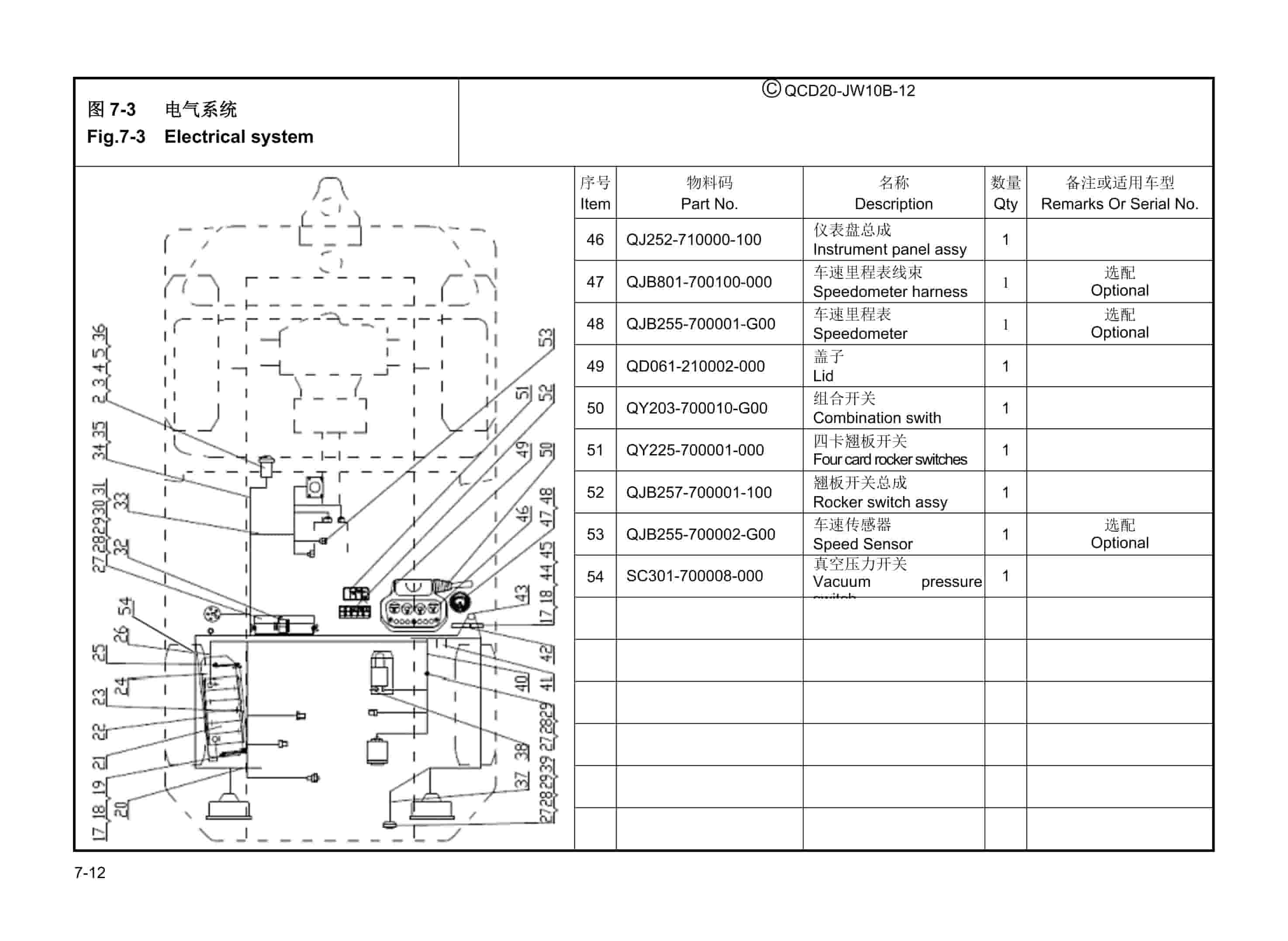 Hangcha QC20-JG23-12 to QCD25-JW13B-12 Parts Catalog-5