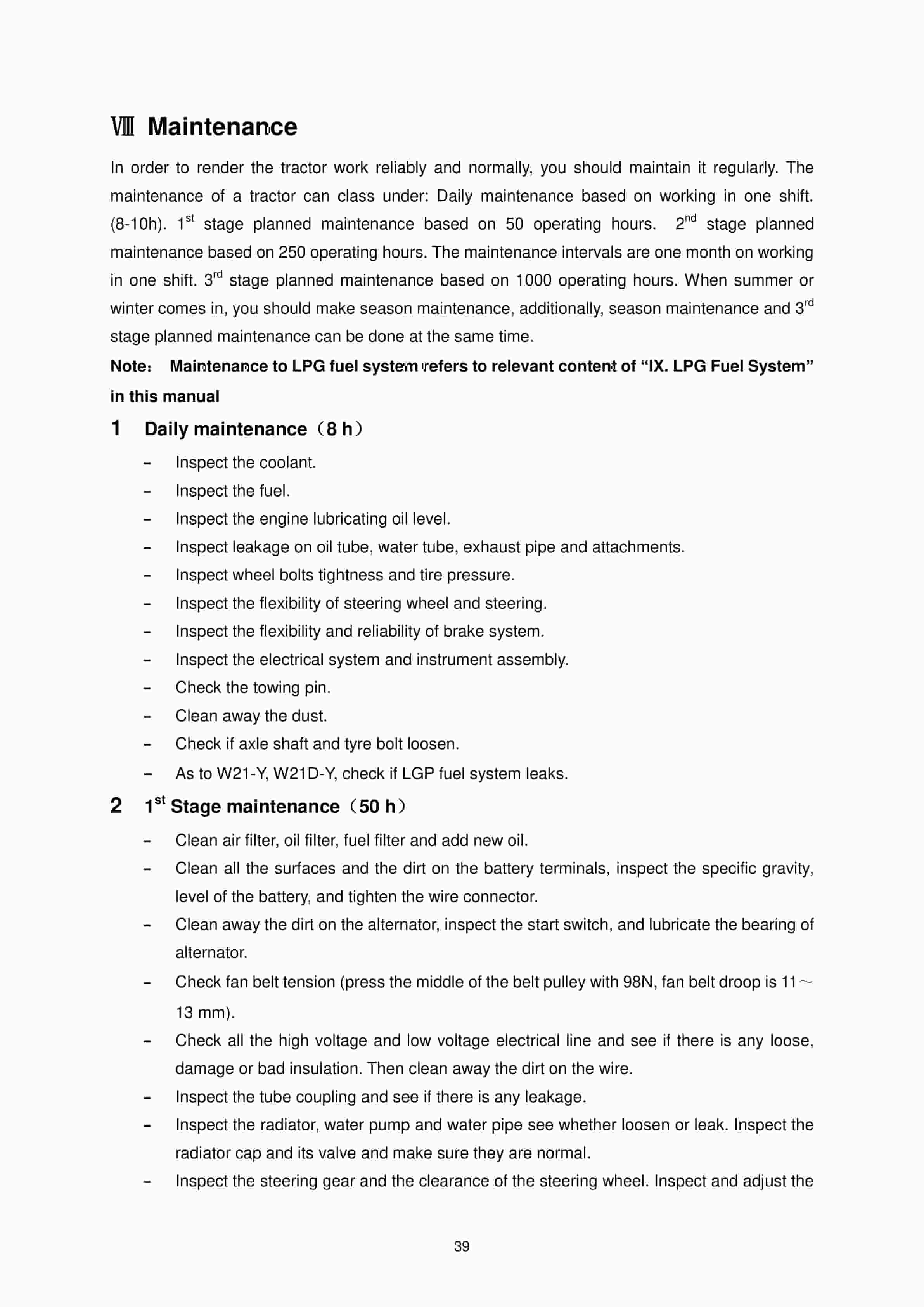 Hangcha QCD10-JW21 to QCD15-JW21-Y Operation and Maintenance Manual-4
