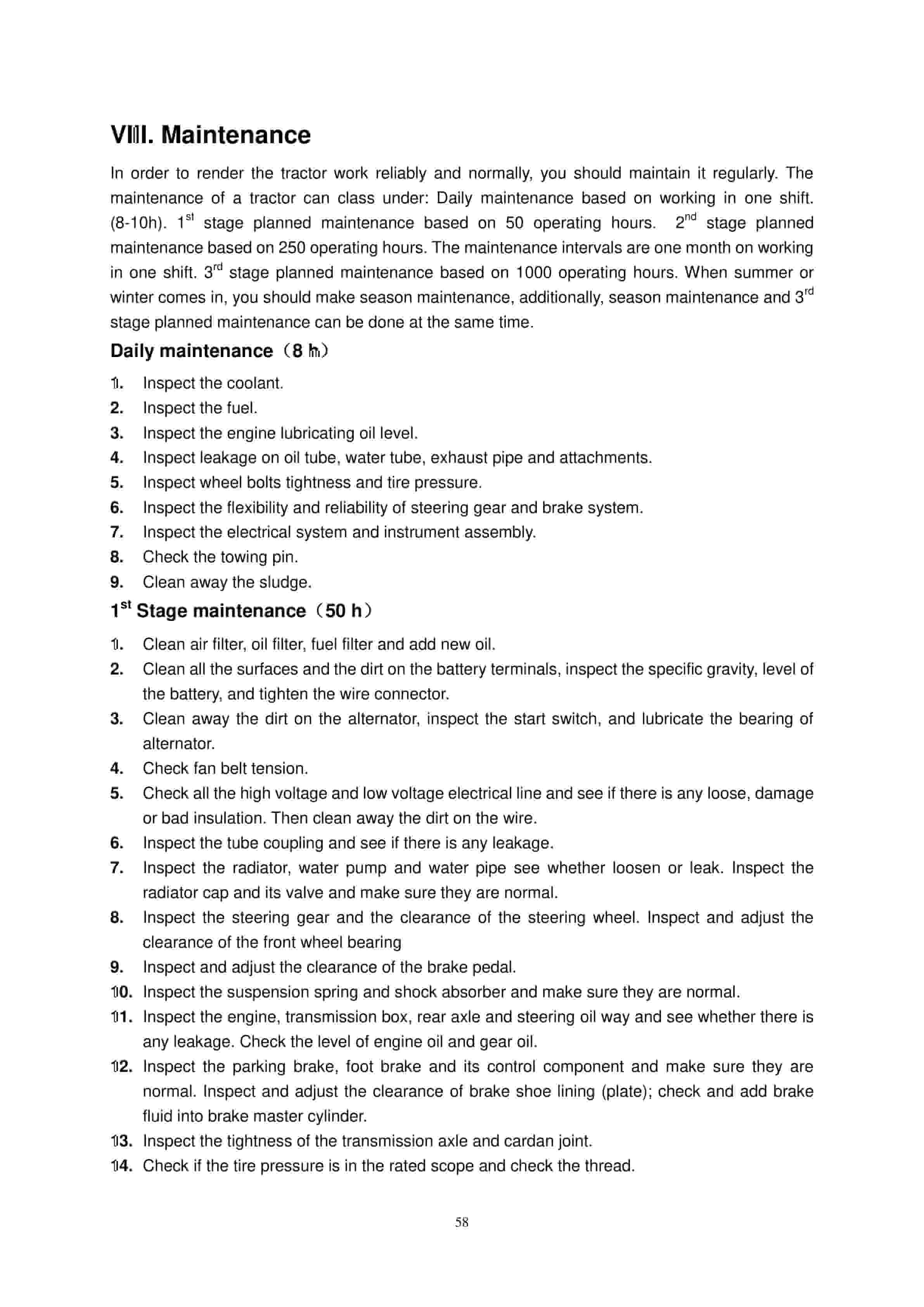 Hangcha QCD35-JG17 to QCD80-JW42B Operation and Maintenance Manual-5