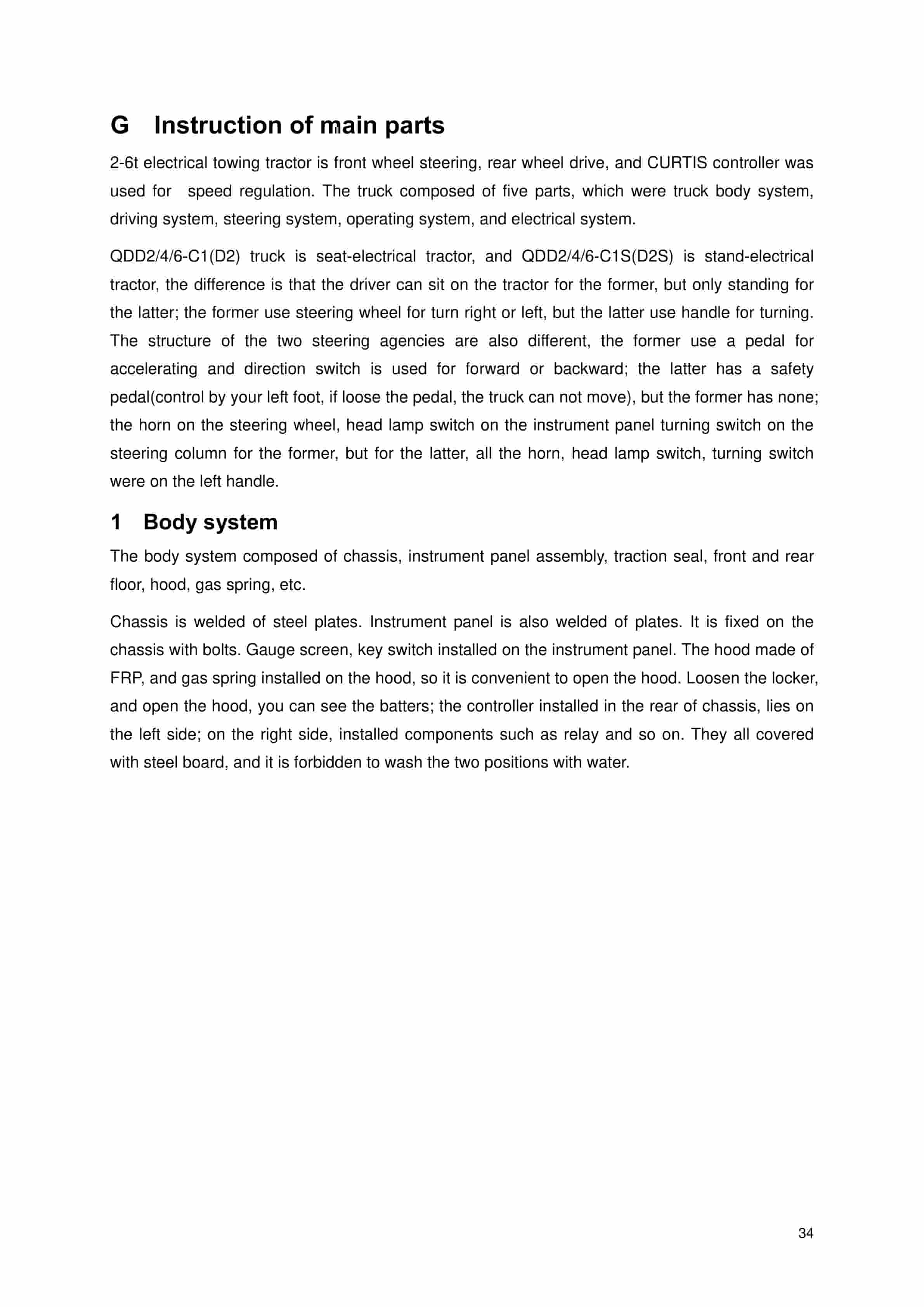 Hangcha QDD6-C1 to QDD6-D2S Operation and Maintenance Manual-2