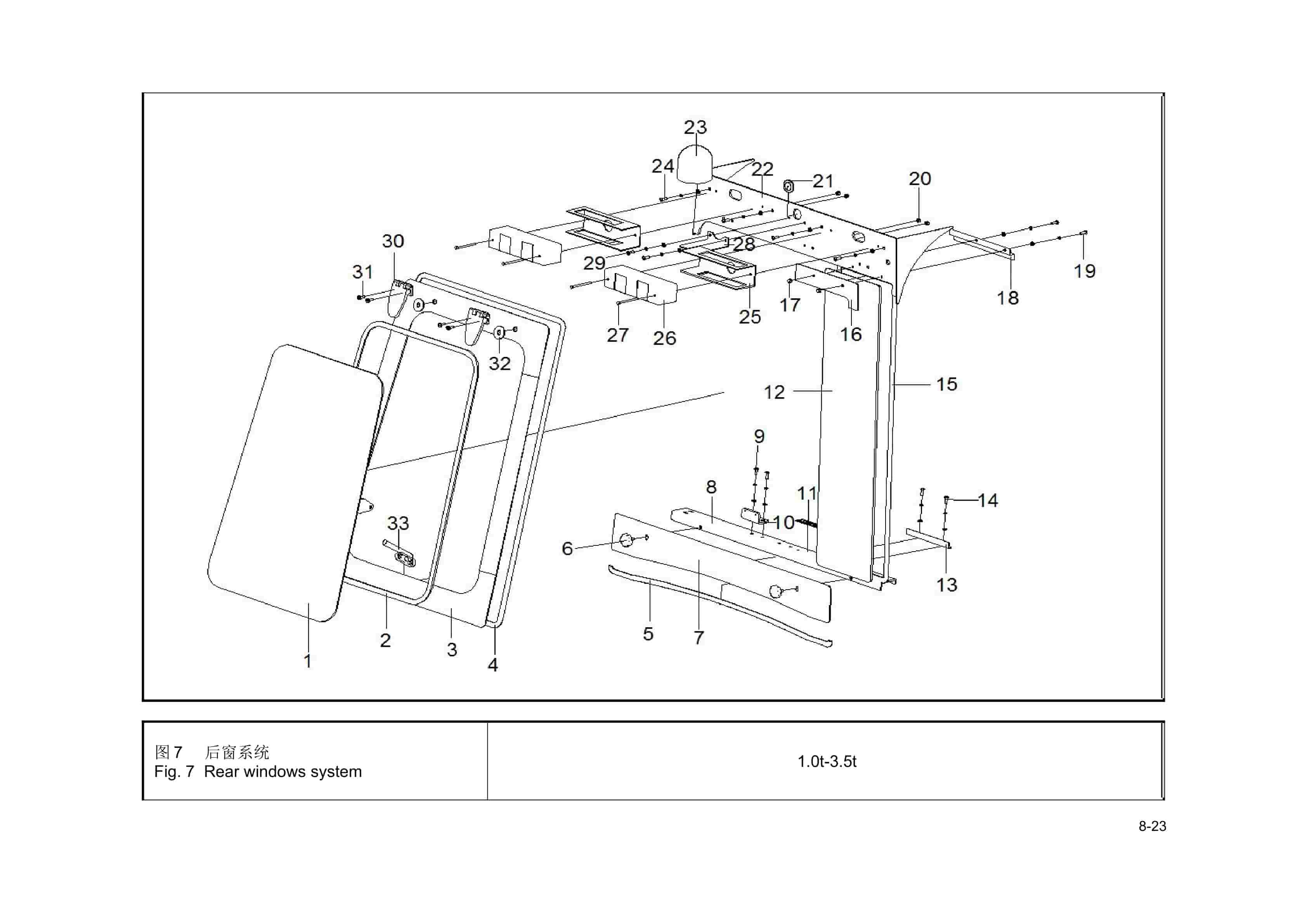 Hangcha R Series 1t-3.5t Cab System Forklift Parts Catalog-3