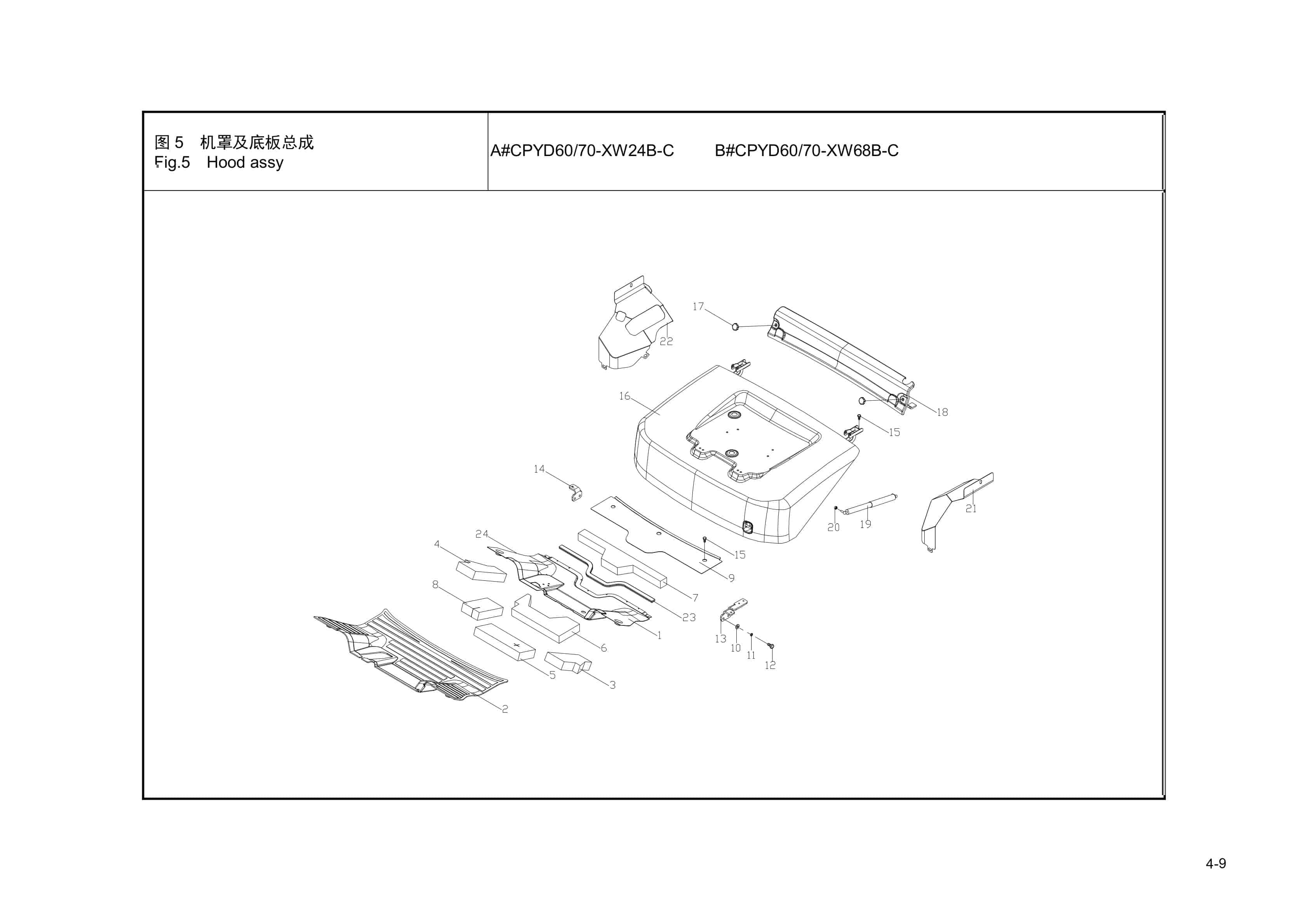 Hangcha XF Series 6t-7t Short Wheelbase Internal Combustion Counterbalanced Forklift Truck Parts Catalog-2