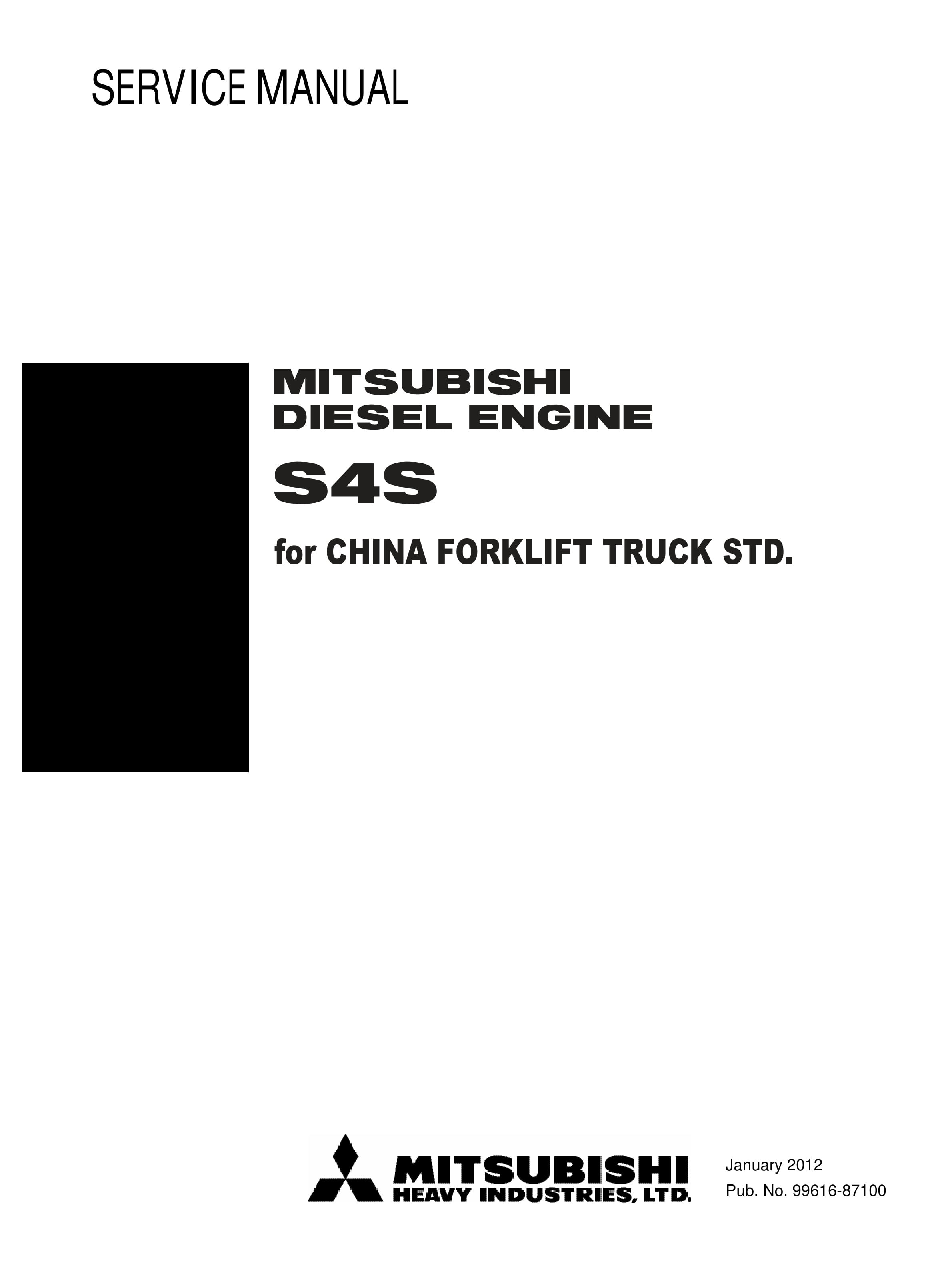 Mitsubishi S4S Diesel Engine Service Manual 99616-87100