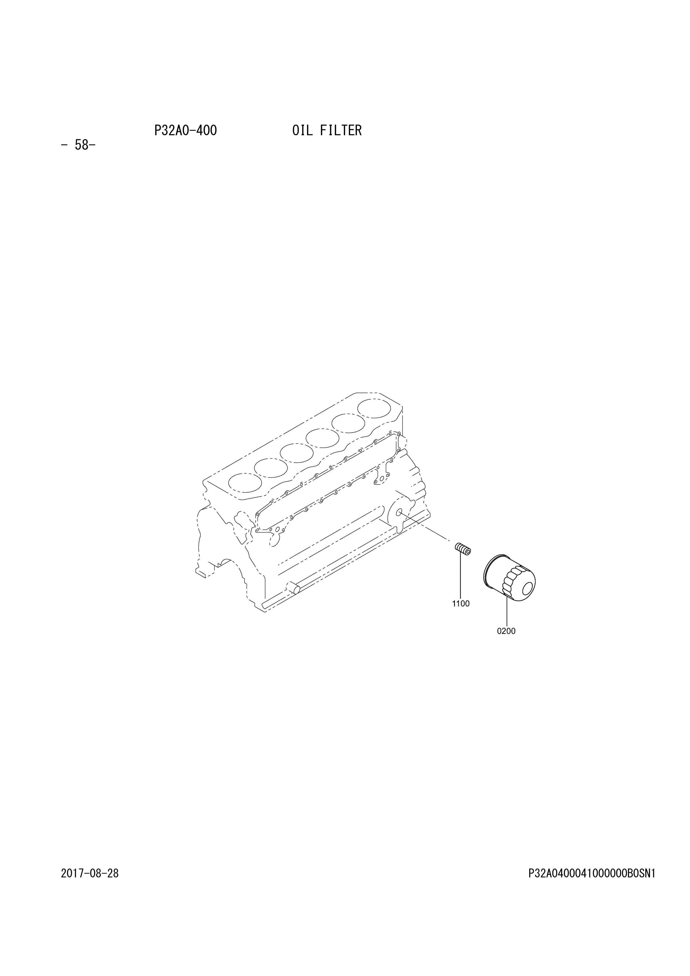 Mitsubishi S6S-G365CSFL Engine Parts Catalog 98615-C4000-2
