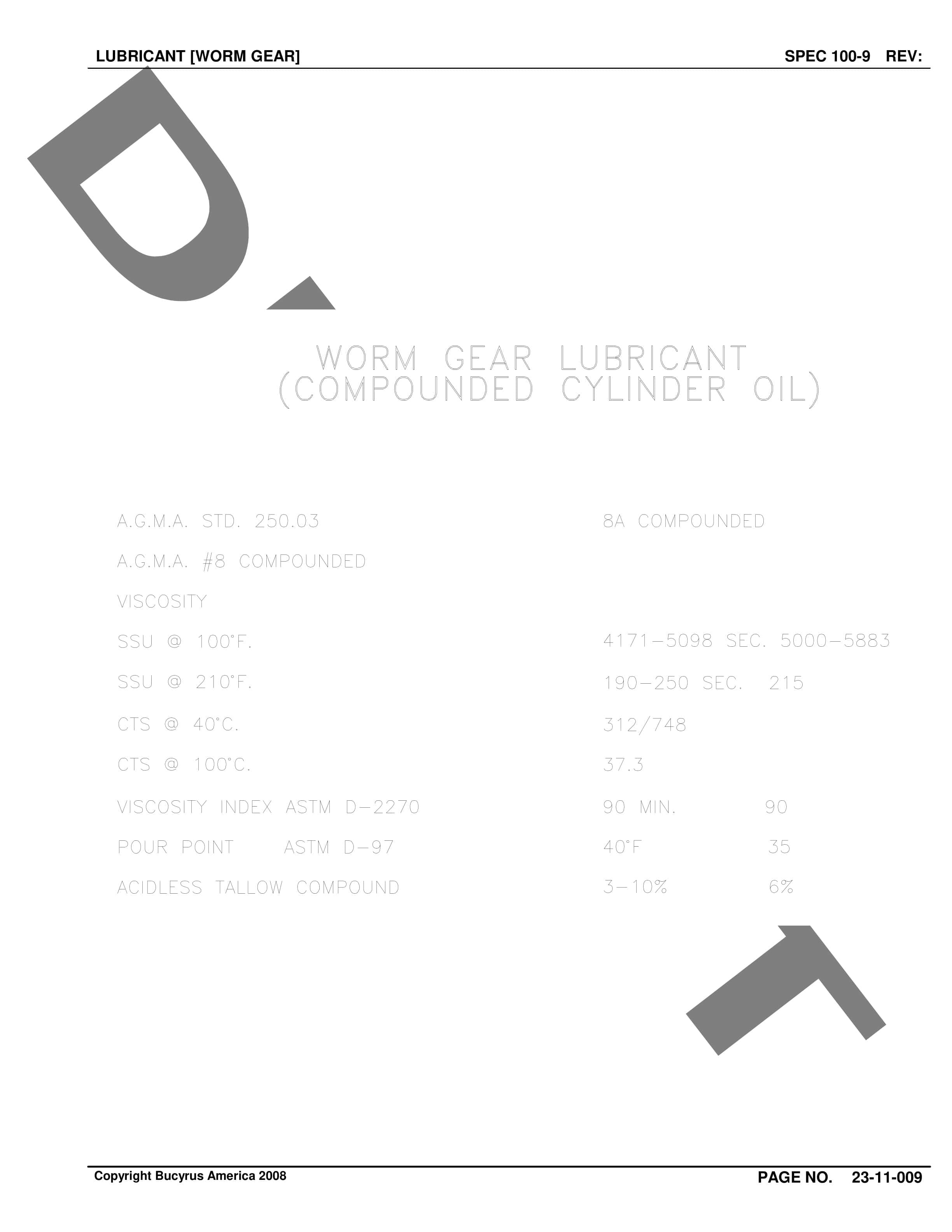 Bucyrus Belt System Spare Parts List 308651-5