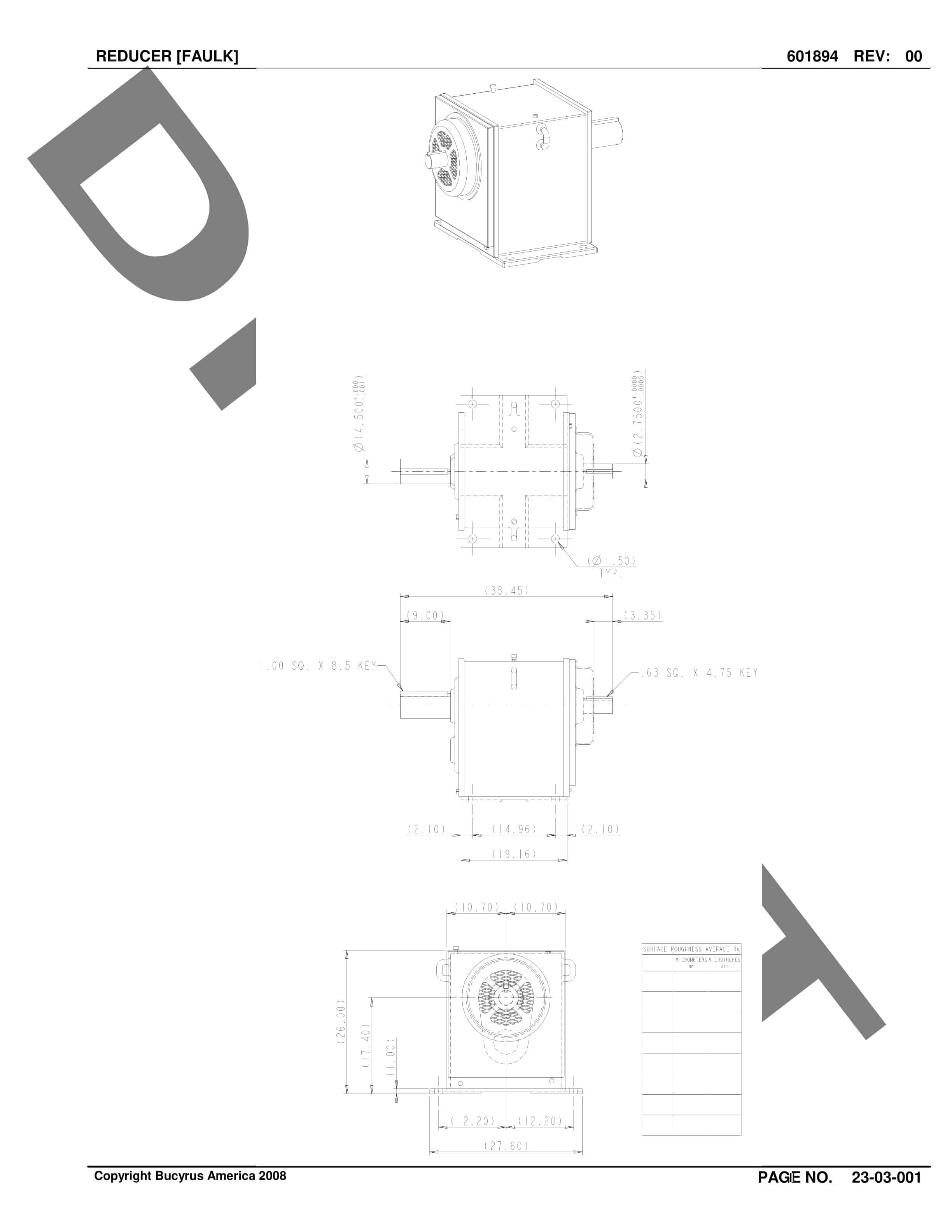 Bucyrus Belt System Spare Parts List 316102 - 318743-2