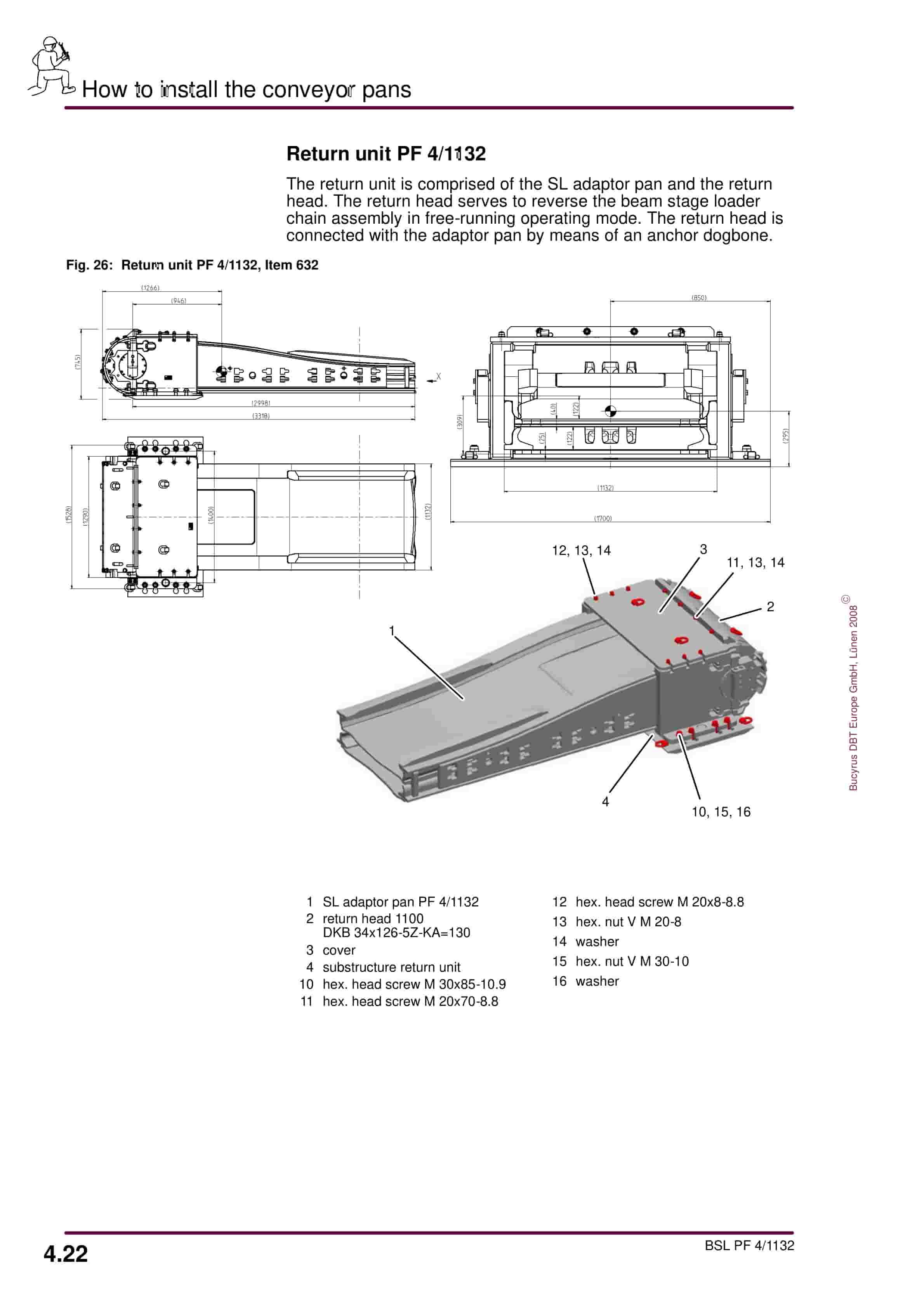 Alternative view of Bucyrus BSL PF 4-1132 Operating Manual 0010 306 600 BA 00