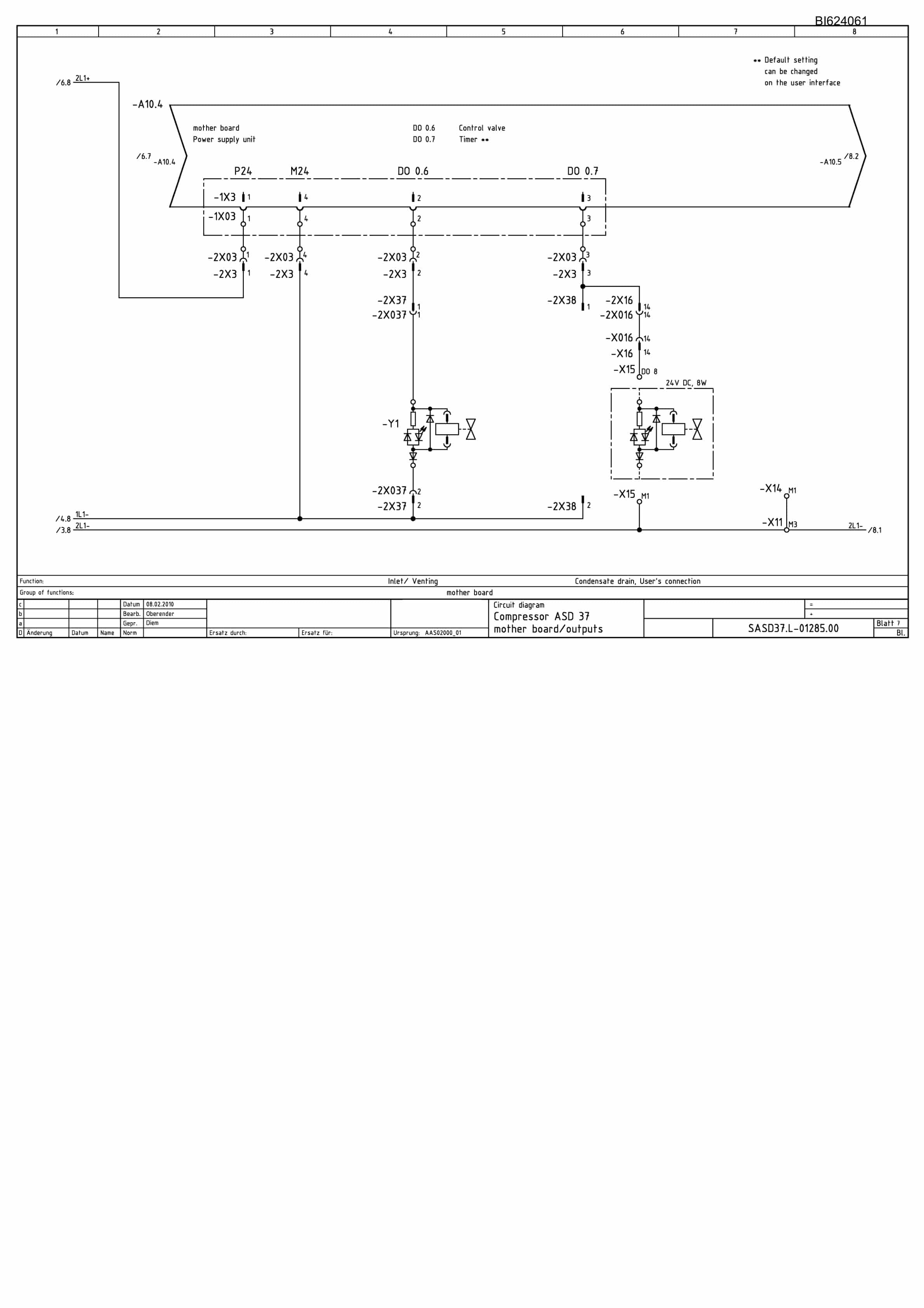 Bucyrus Compressor ASD 37 Electrical Diagrams BI624061-3