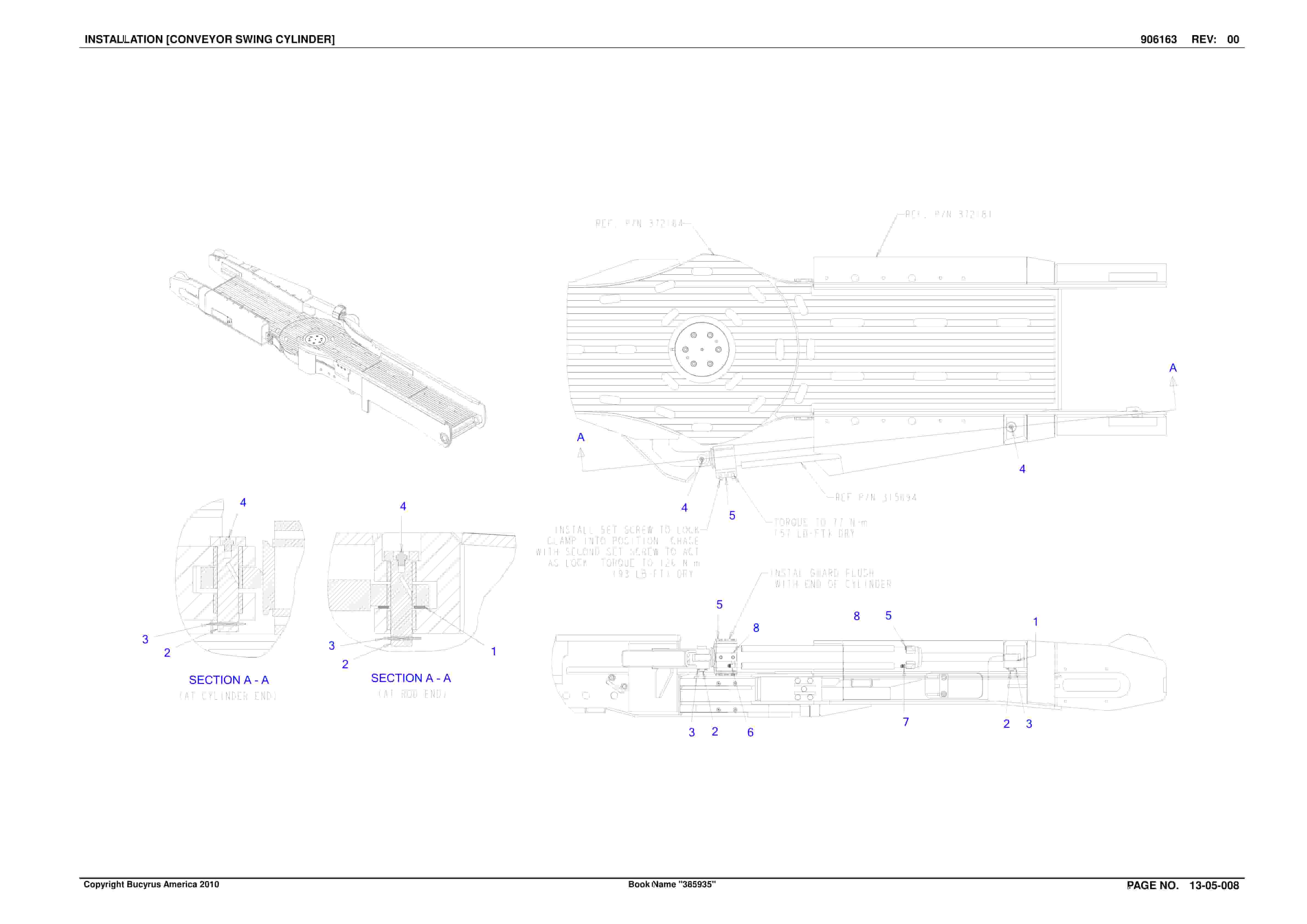 Bucyrus Continuous Miner Spare Parts List 875339-2