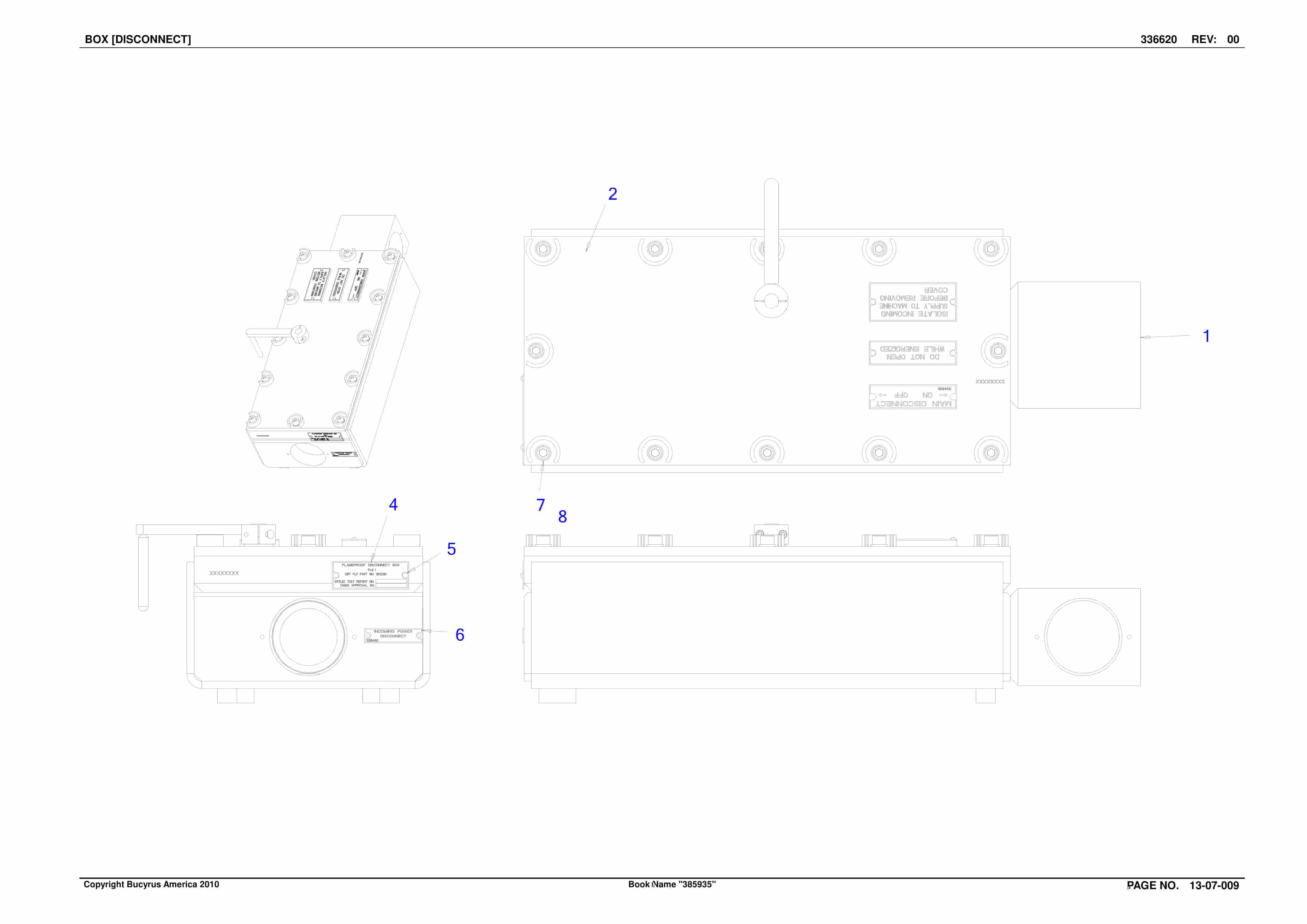 Bucyrus Continuous Miner Spare Parts List 875339-4