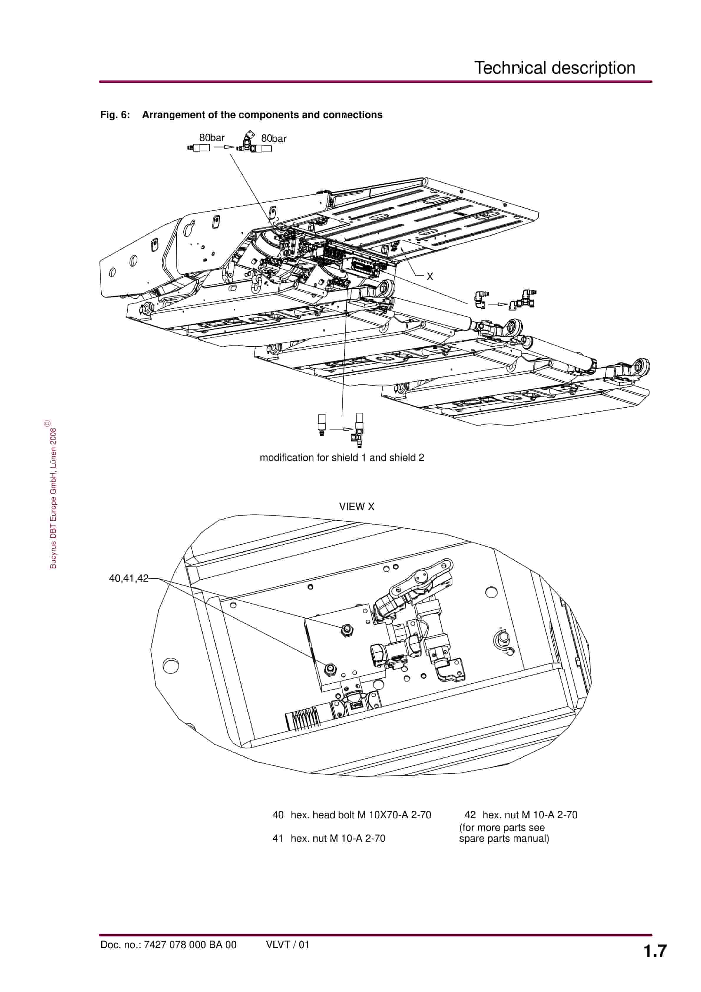 Bucyrus Conveyor Steering Device Technical Description 7427 078 000 BA 00-2