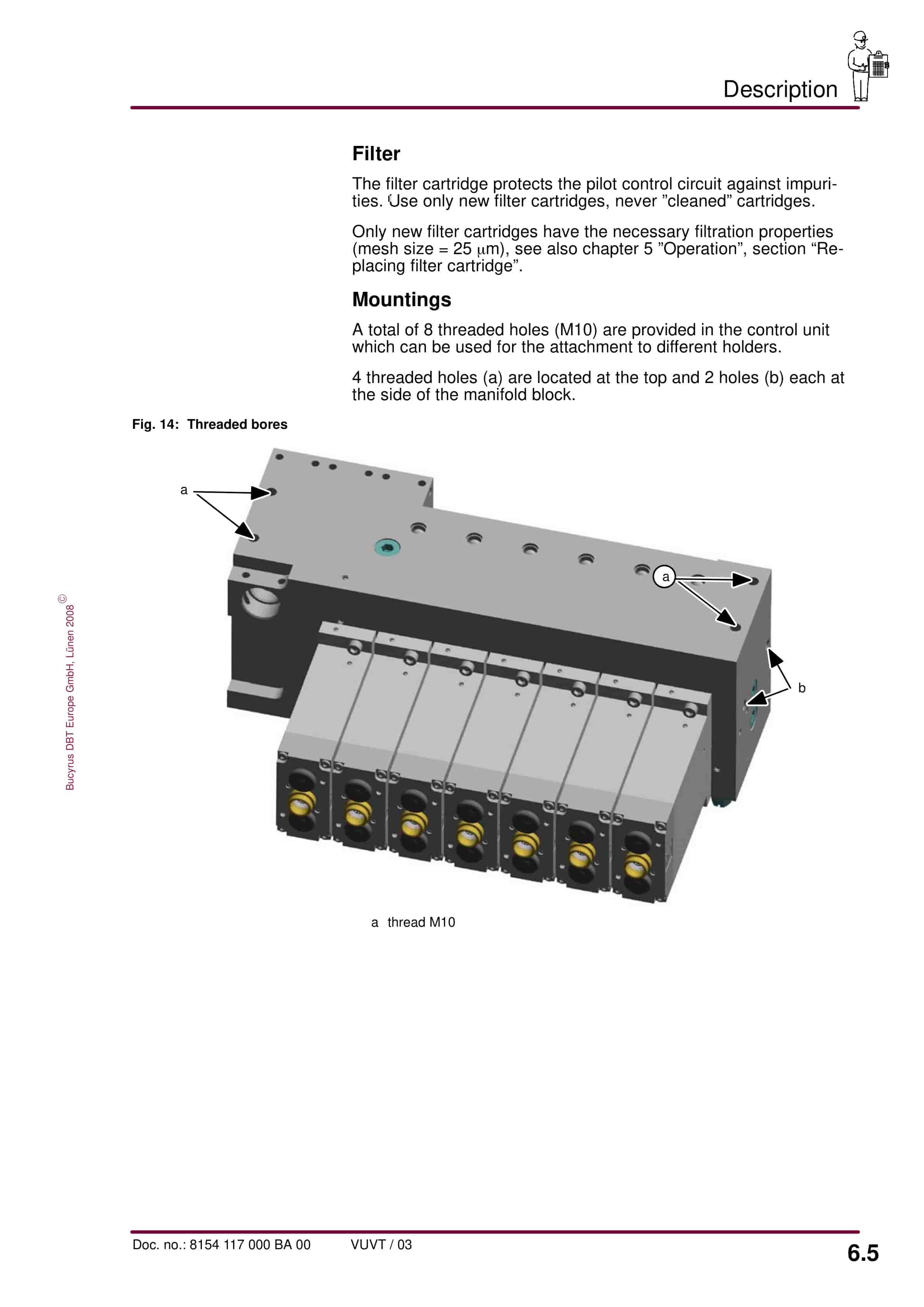 Bucyrus Electrohydraulic Control Unit, 14 Functions Operating Manual 8154 117 000 BA 00-4