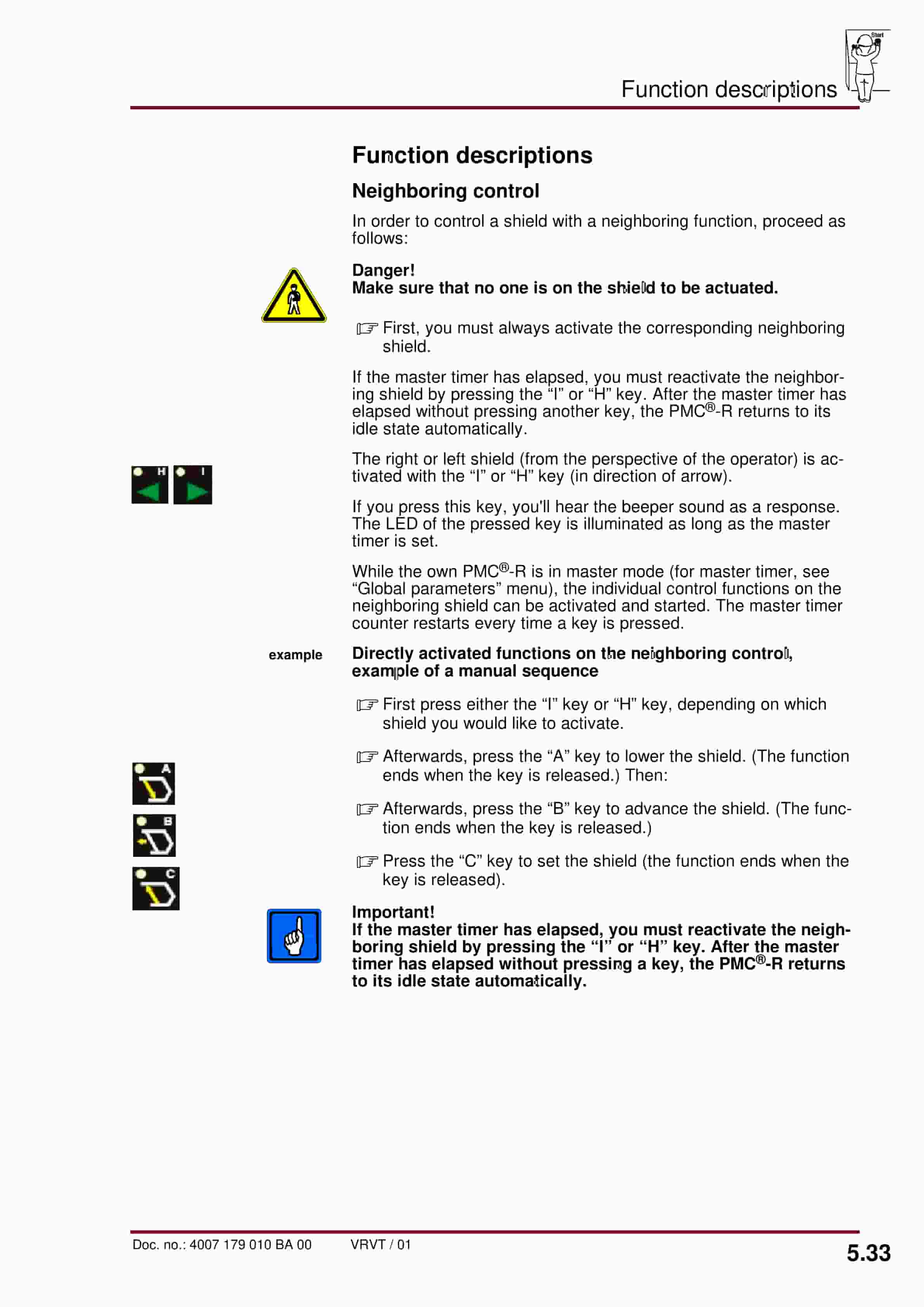 Bucyrus Face Controller With PMC-R Operating Manual 4007 179 010 BA 00-2