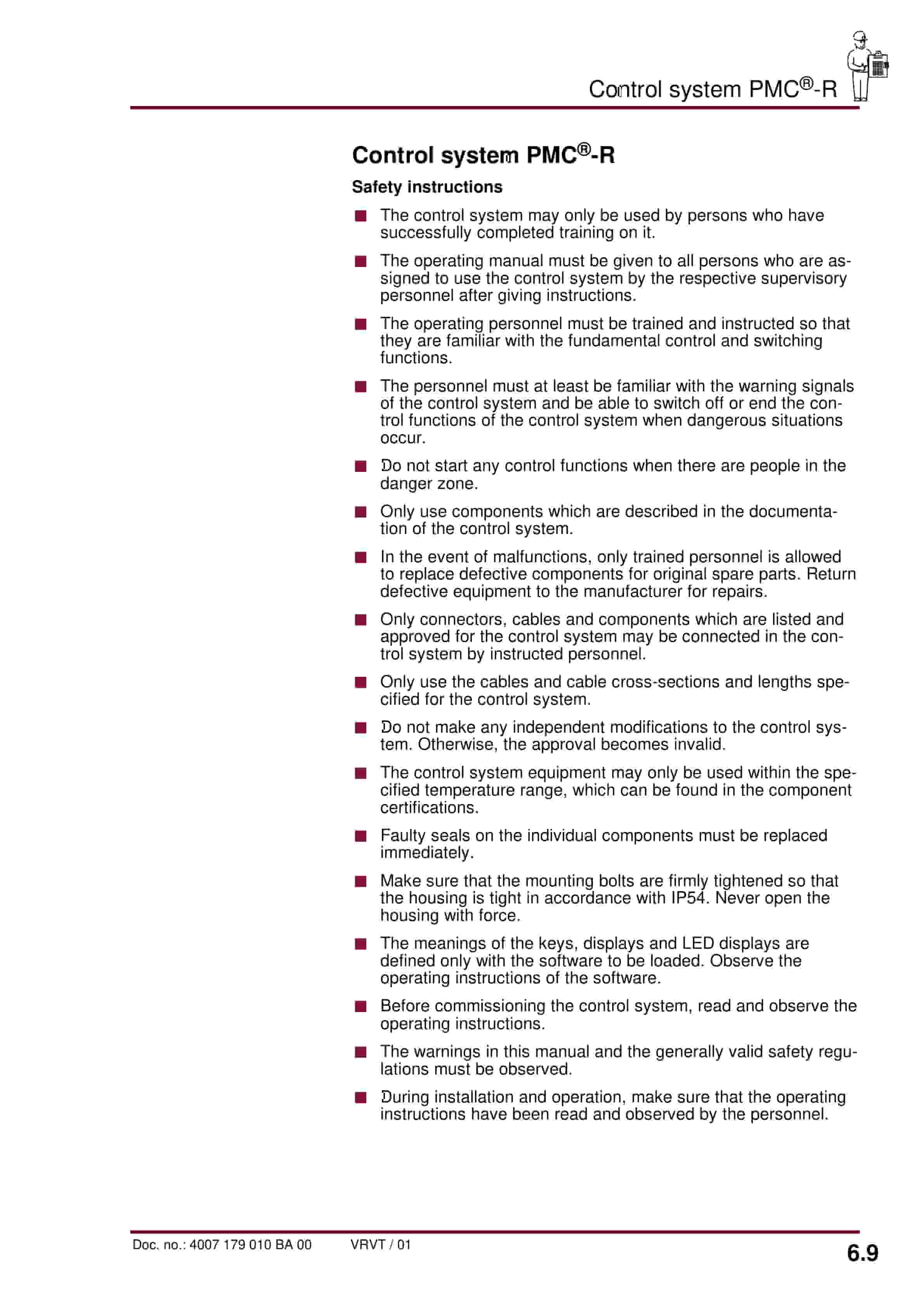 Bucyrus Face Controller With PMC-R Operating Manual 4007 179 010 BA 00-3