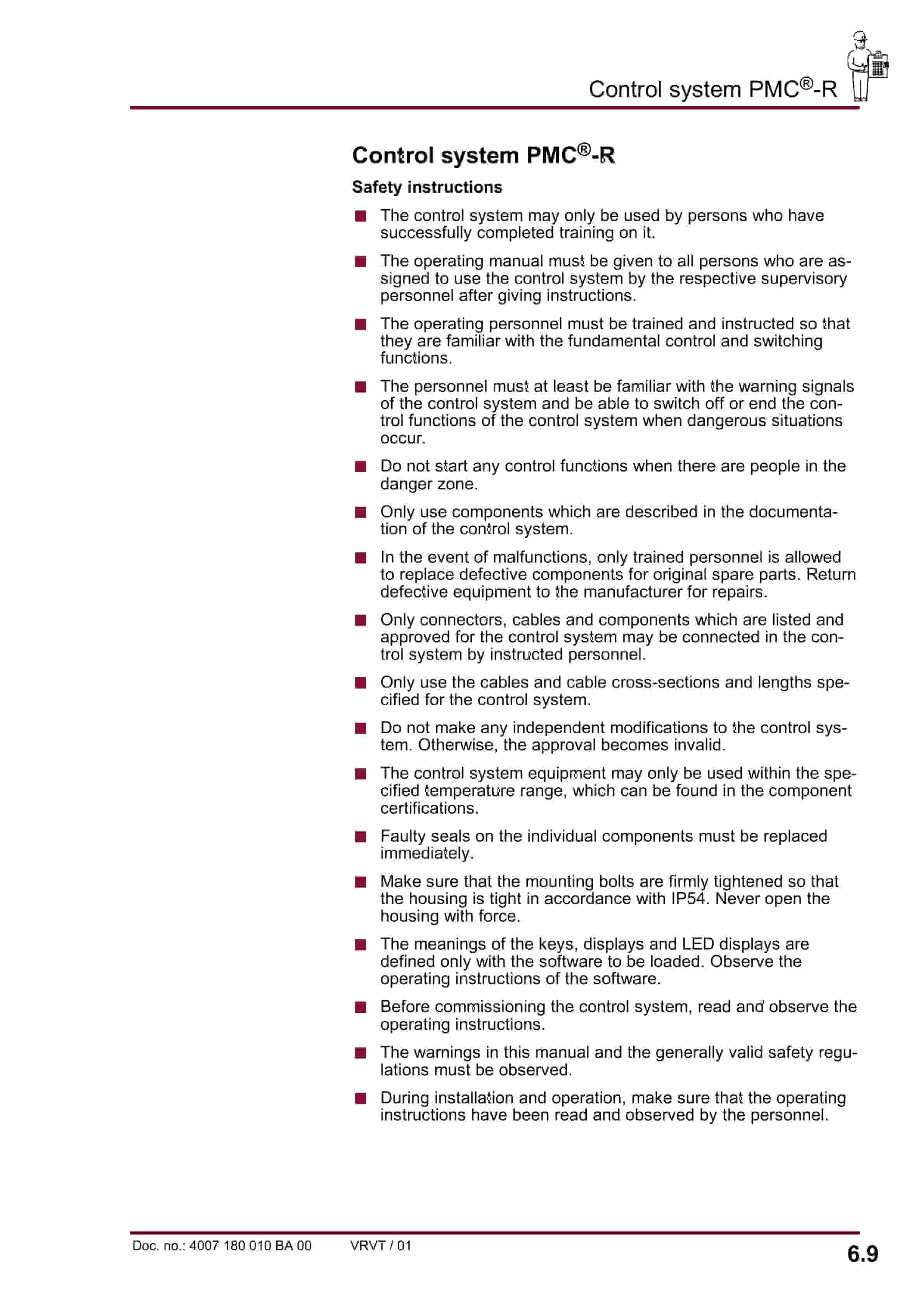 Bucyrus Face Controller With PMC-R Operating Manual 4007 180 010 BA 00-3