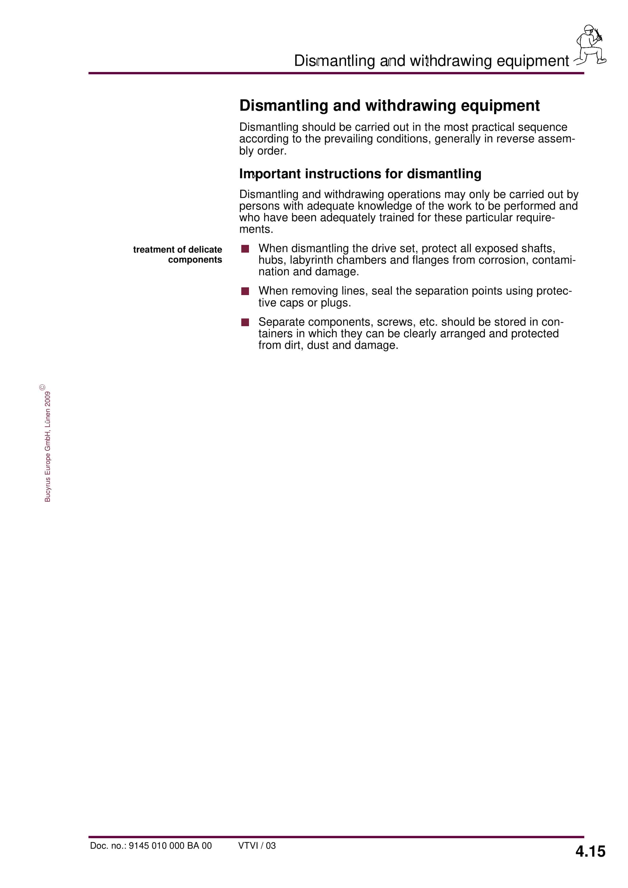 Bucyrus Gearbox K-10, K-10.1 Operating Manual 9145 010 000 BA 00-2