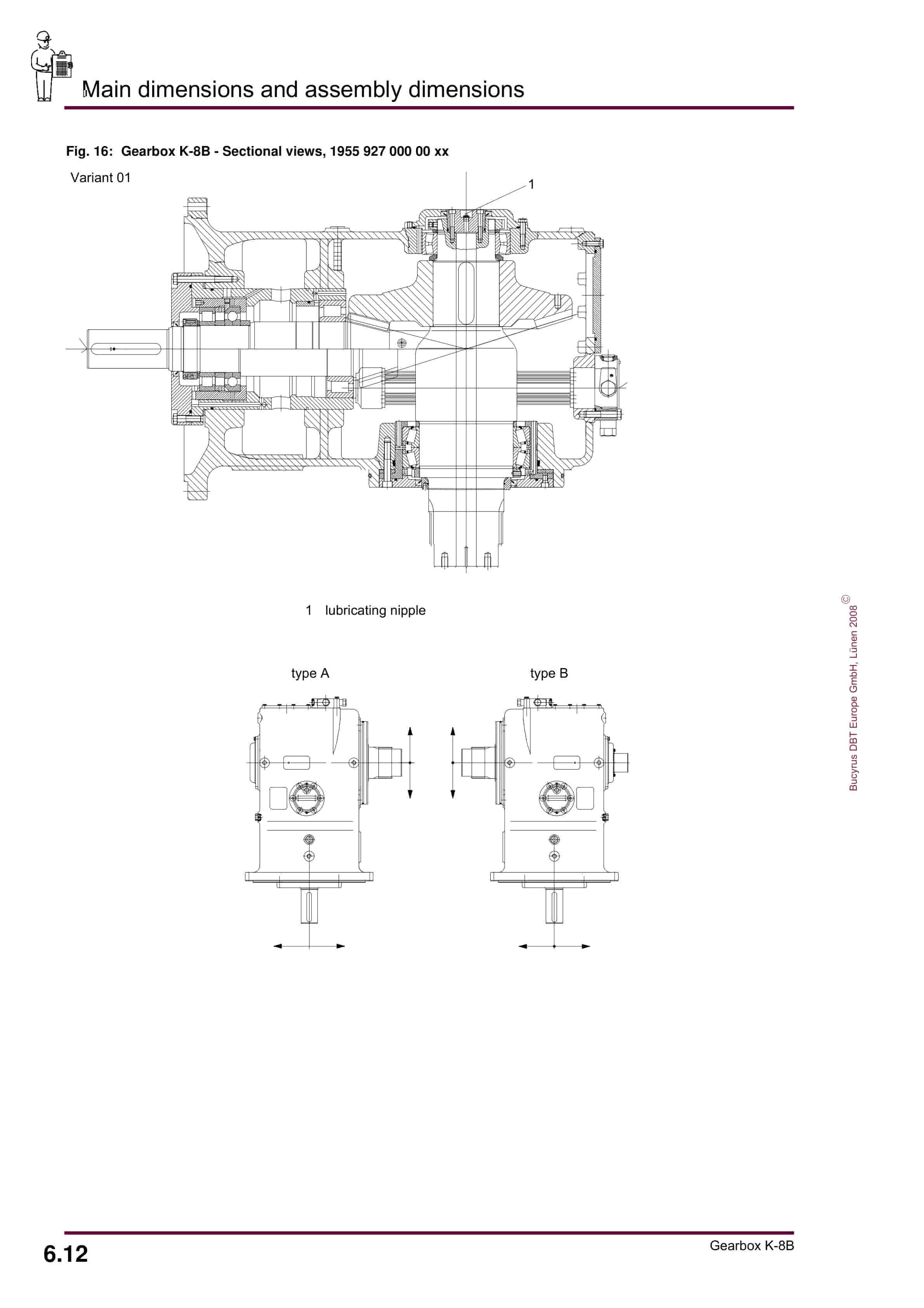 Bucyrus Gearbox K-8B Operating Manual 1955 924 000 BA 00-4