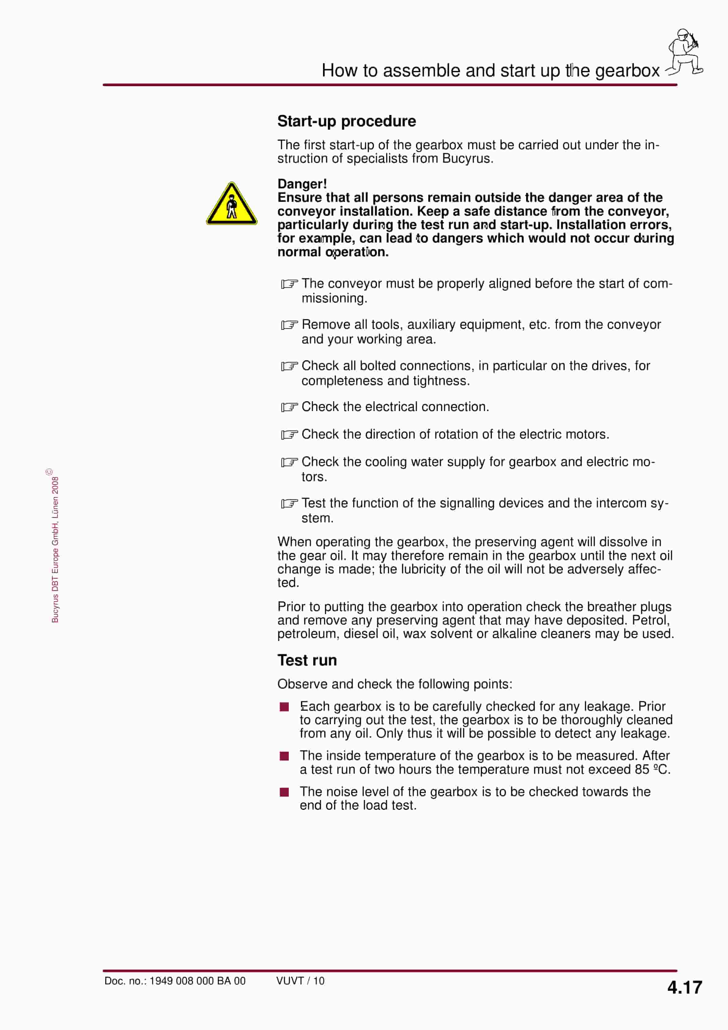 Bucyrus Gearbox KP-25-30, KP-25-30.1 Operating Manual 1949 008 000 BA 00-2