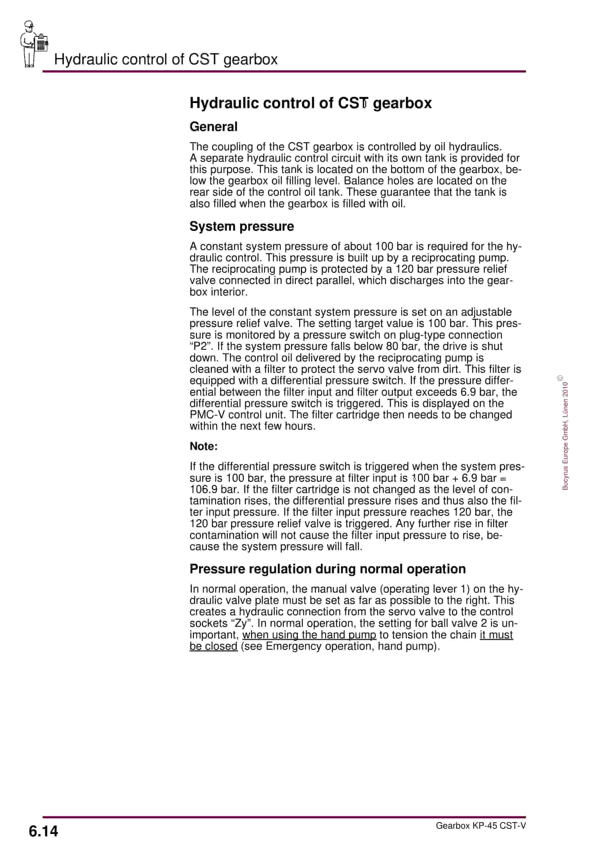 Bucyrus Gearbox KP-45 CST-V Operating Manual 1949 045 000 BA 00-5