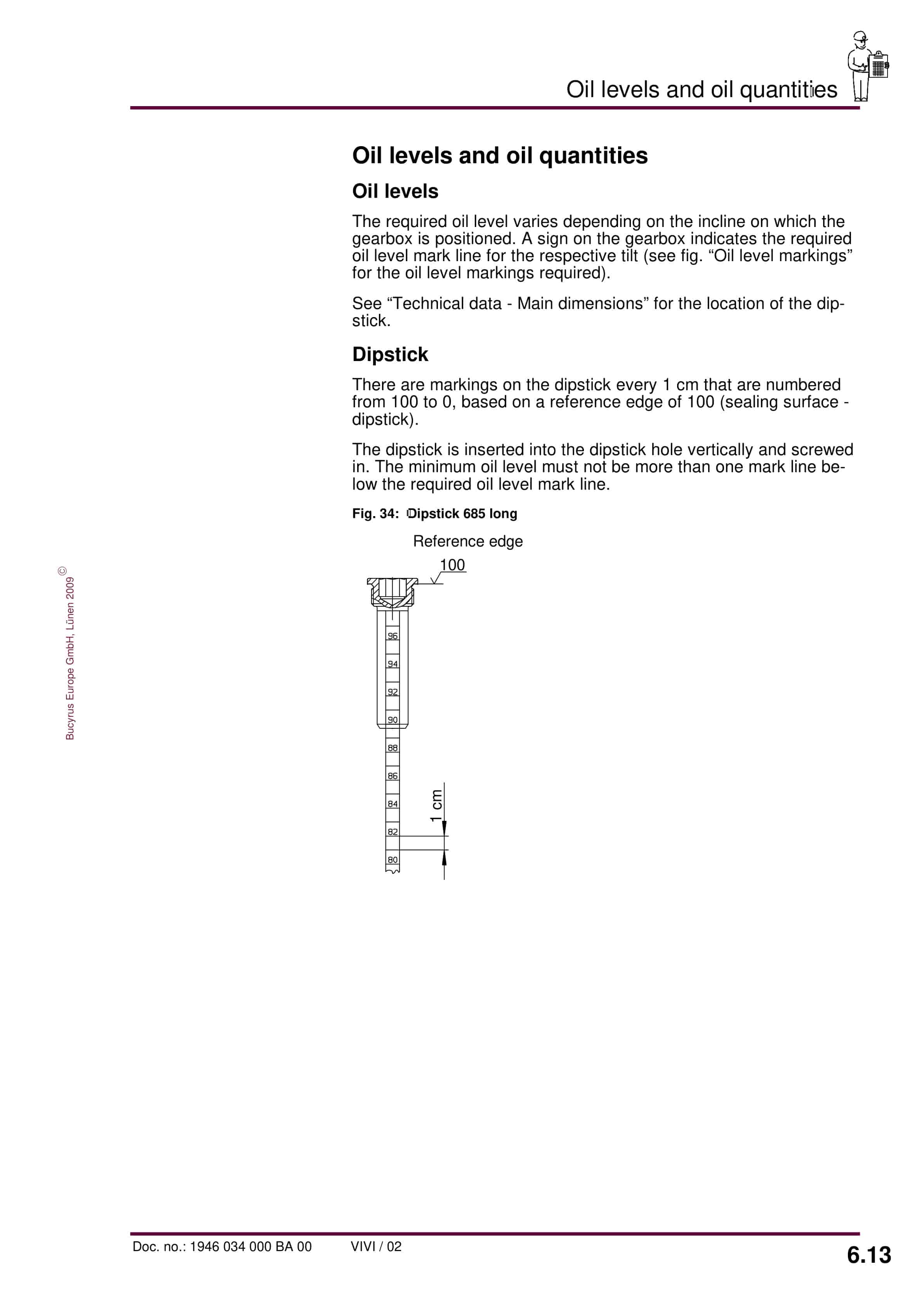 Bucyrus Gearbox P-45 UEL-R Operating Manual 1946 034 000 BA 00-5