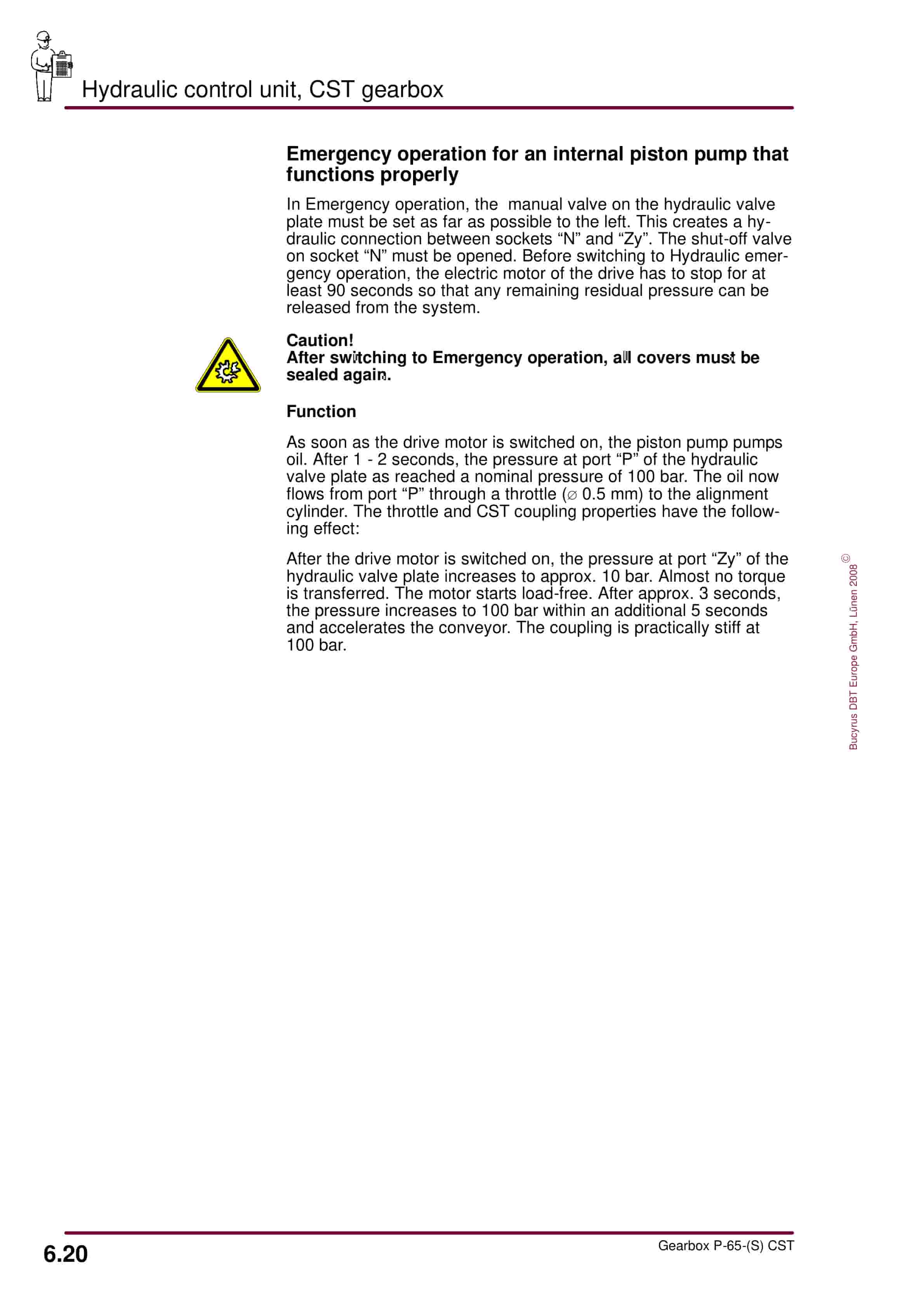 Bucyrus Gearbox P-65-(S) CST Operating Manual 1946 026 000 BA 00-4