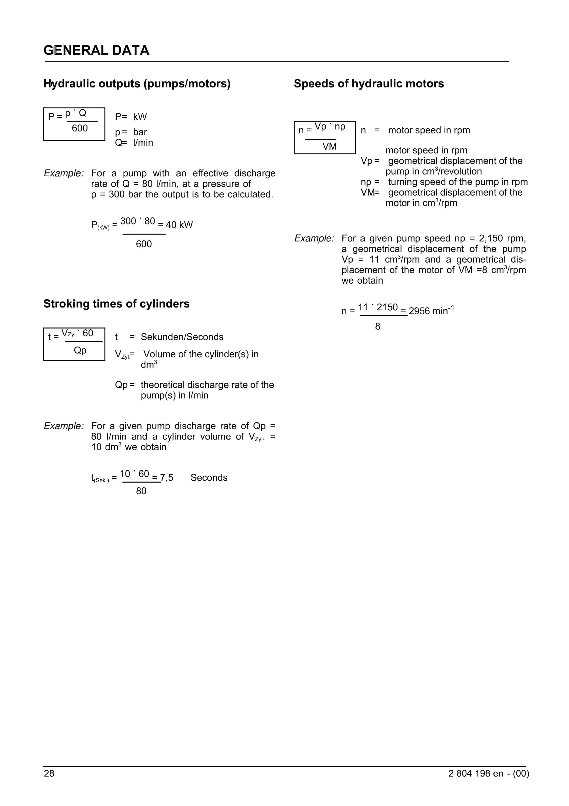 Bucyrus General Data Technical Handbook 2804198-4