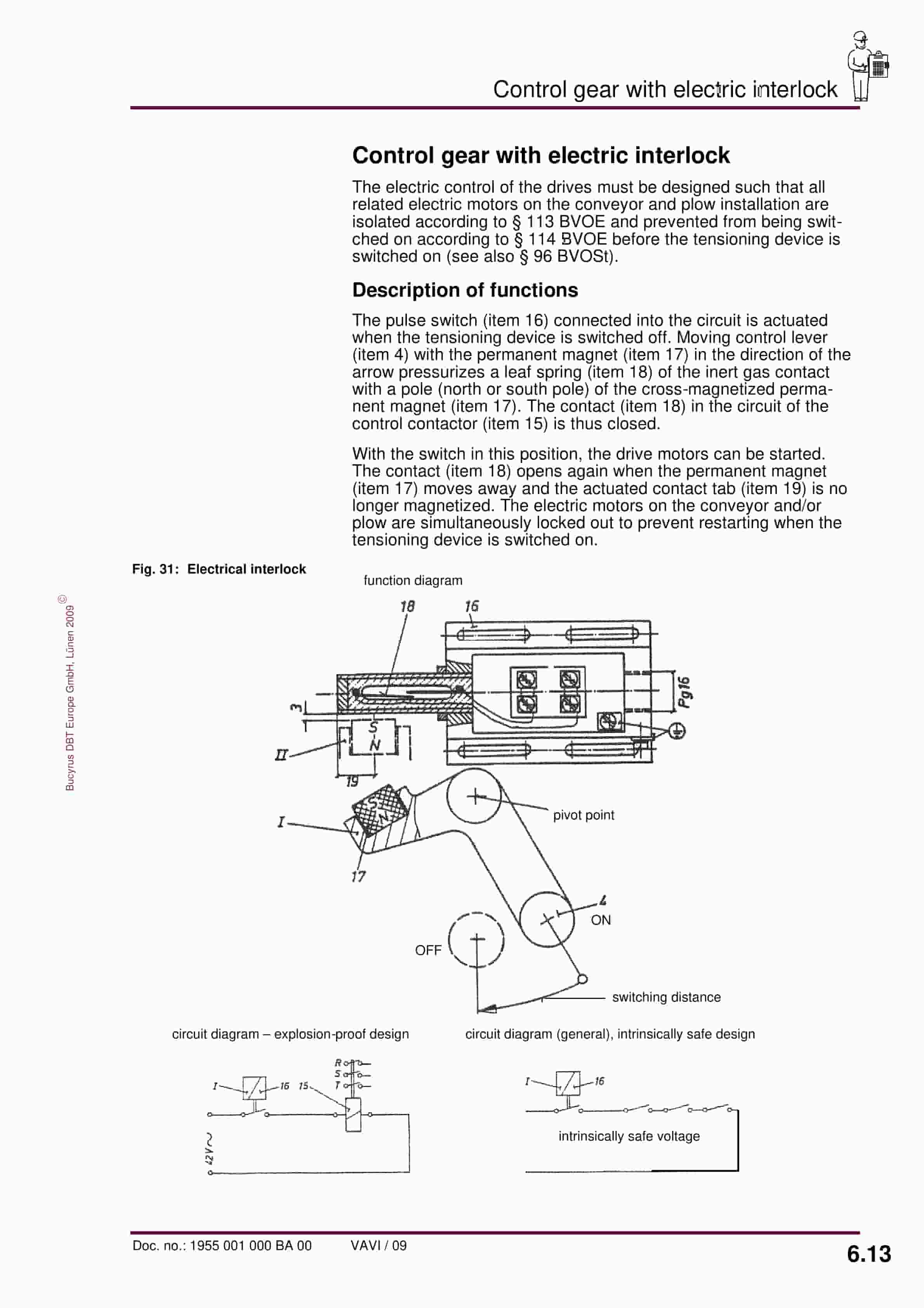 Bucyrus Hydraulic Chain Tensioning Device Operating Manual 1955 001 000 BA 00-5