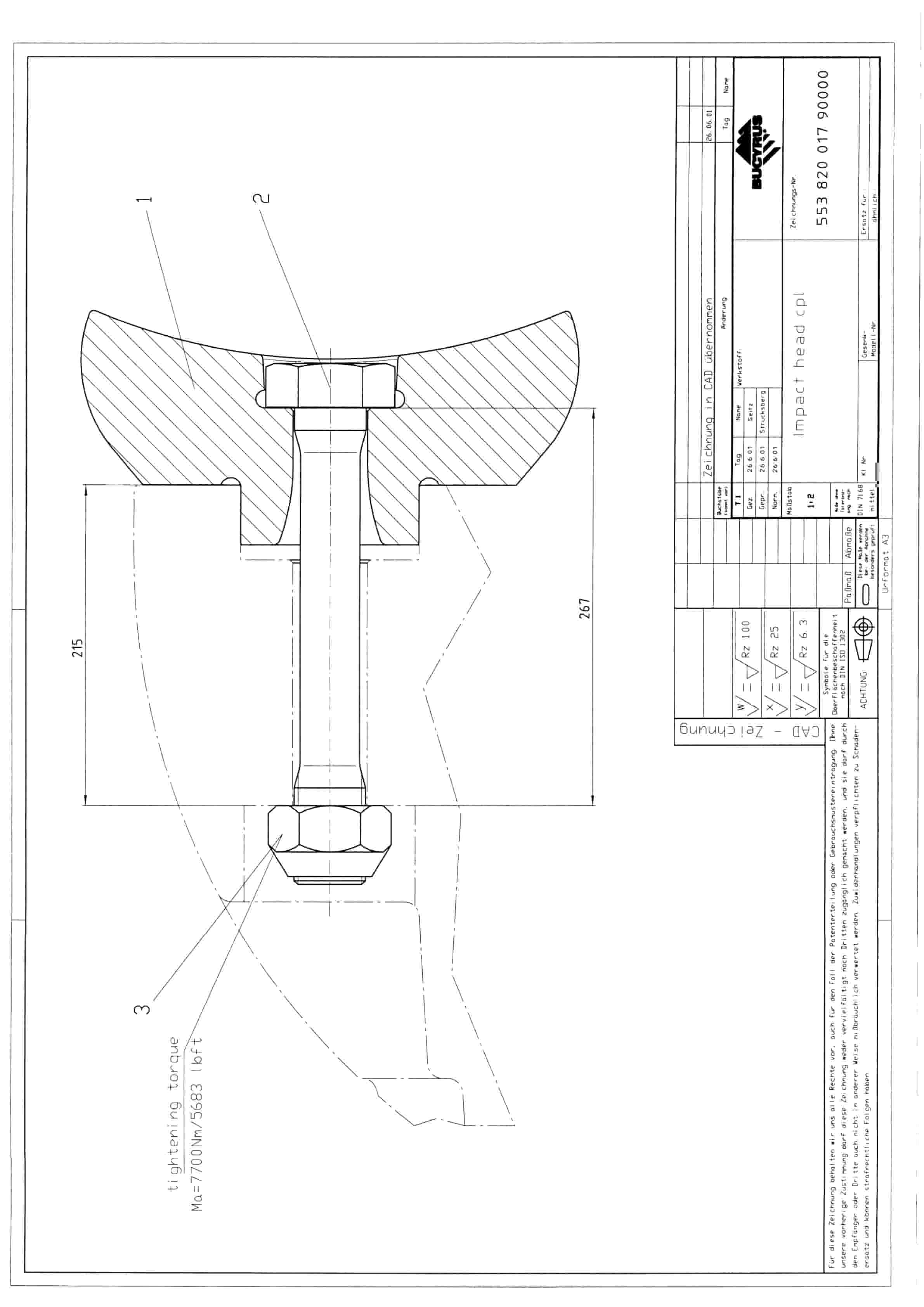 Bucyrus Impact Roll Crusher SK 1118 Spare Parts List 552818-3