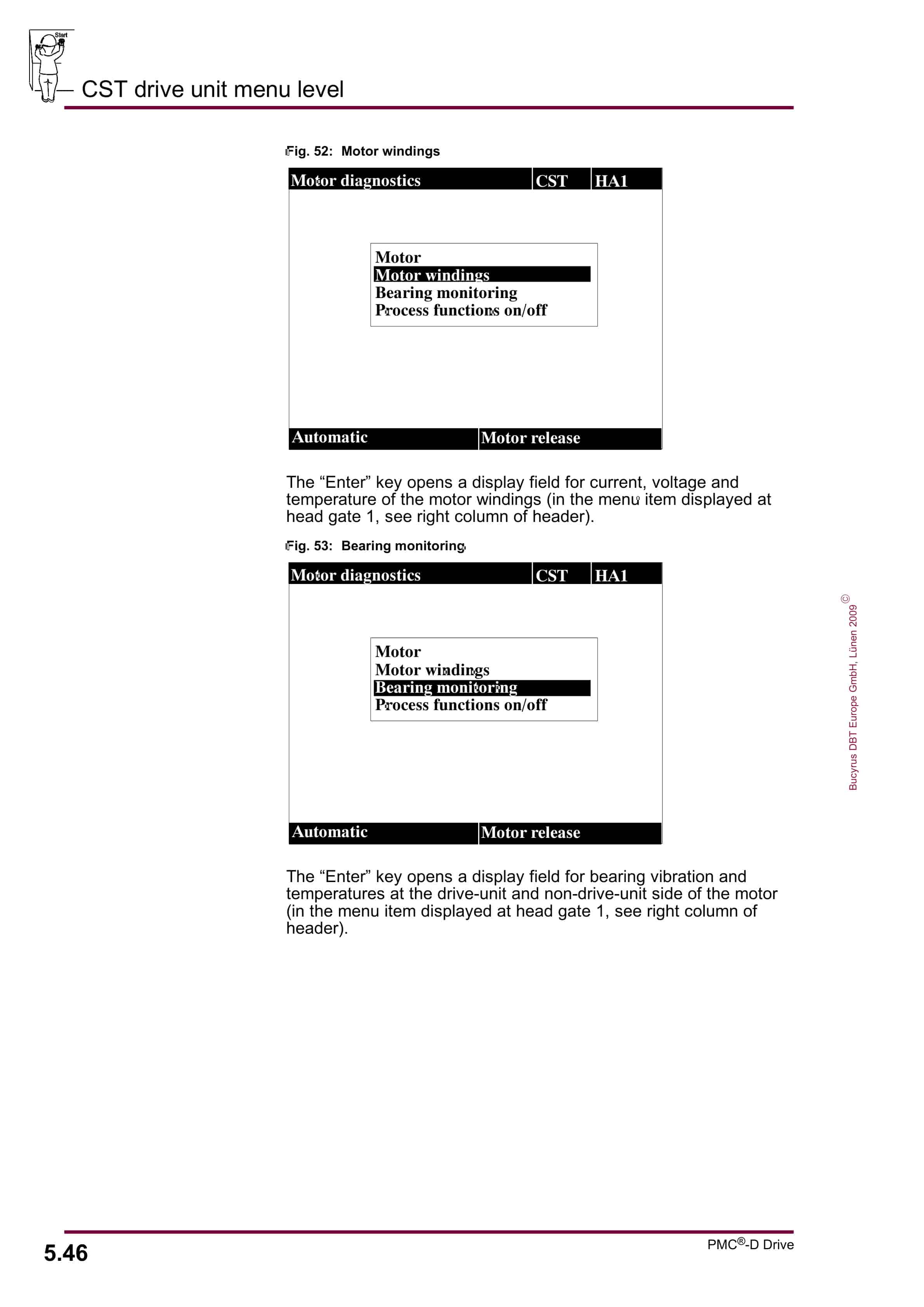 Bucyrus PMC Drive Control System - Conveyor With CST Gearbox Operating Manual 1999 001 009 BA 00-3