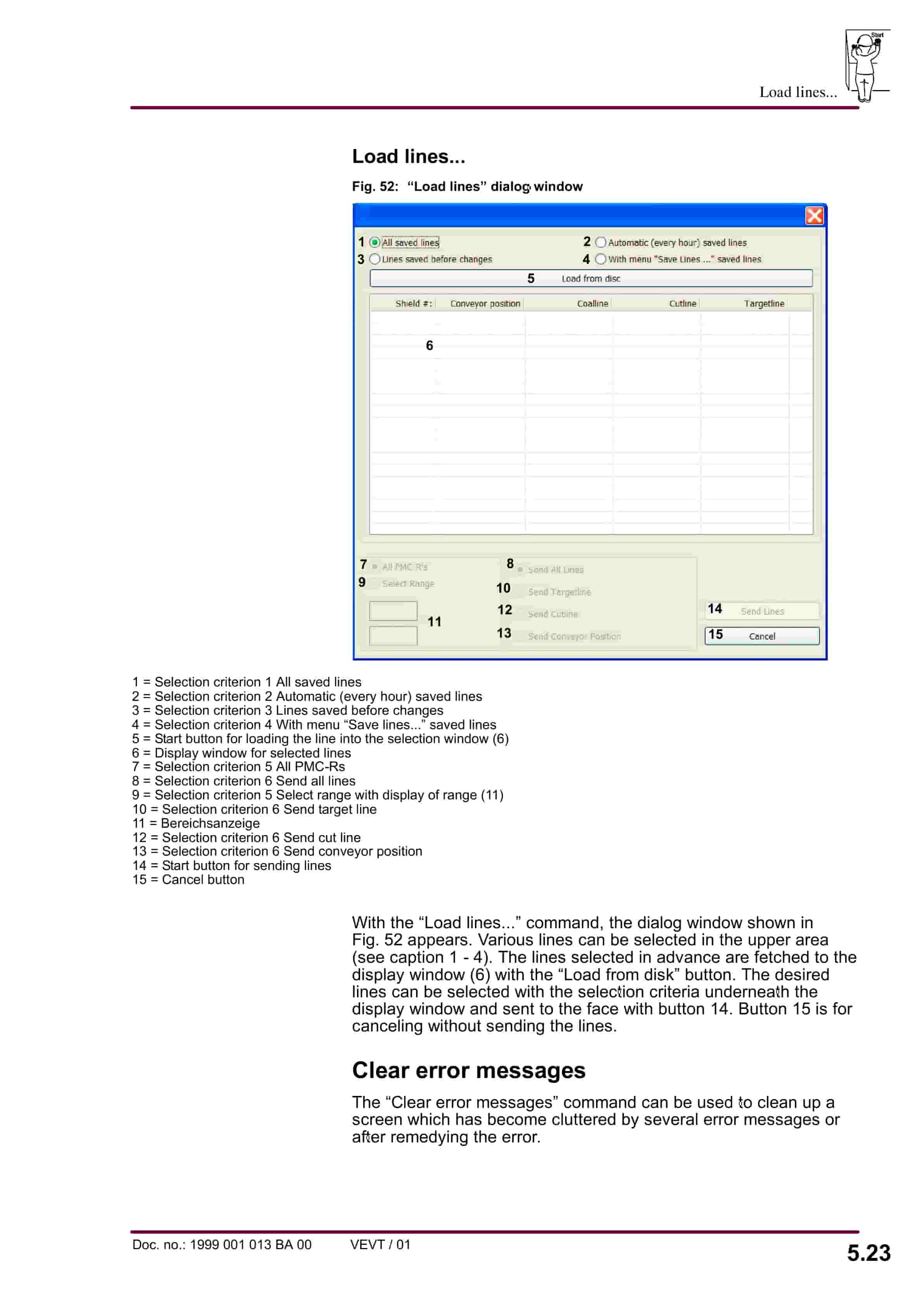 Bucyrus PMC-R-System Vshield Central Control Ver 10.56 Operating Manual 1999 001 013 BA 00-3