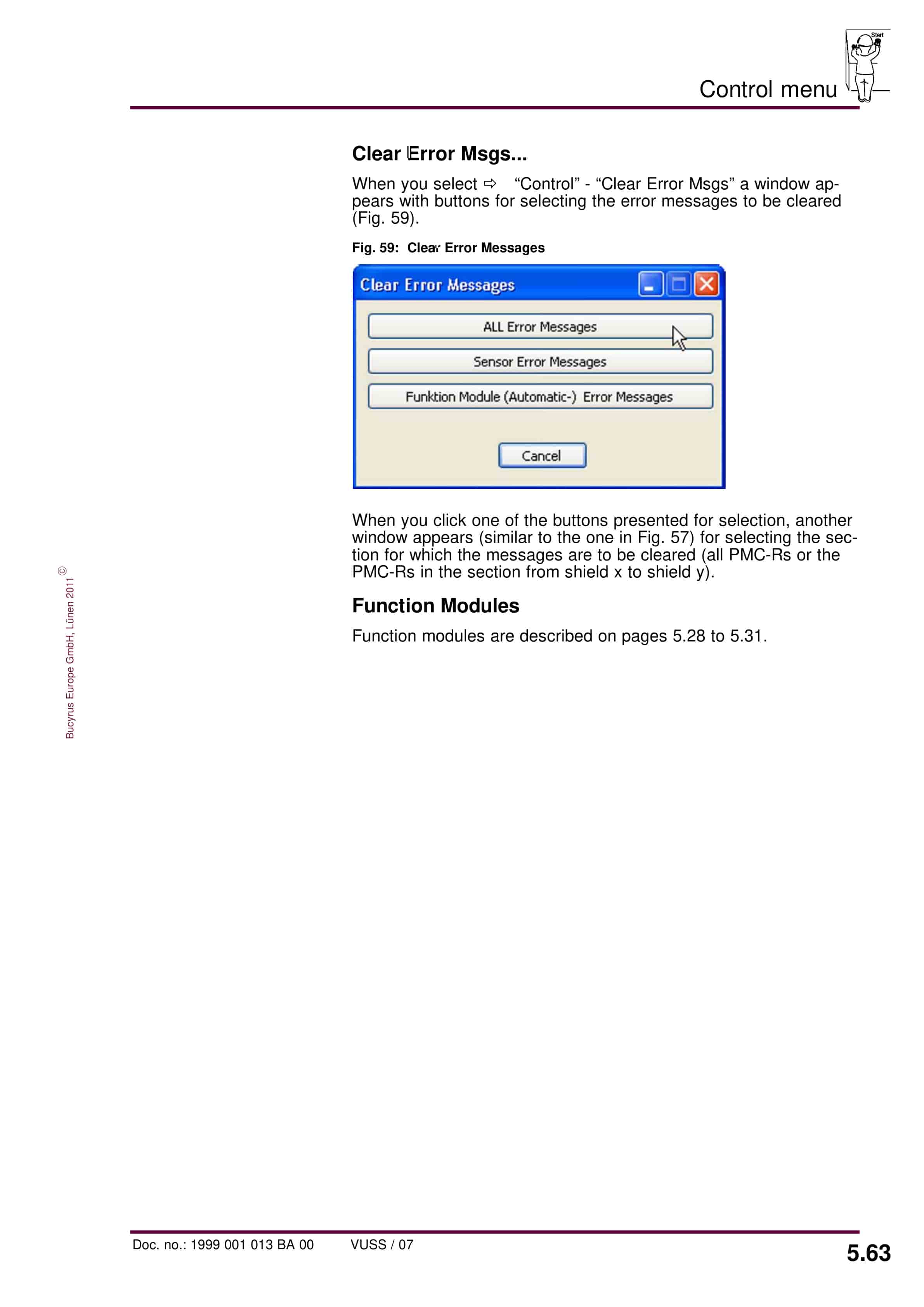Bucyrus PMC-System Vshield Visualization Of Face Automation Ver 10.81 Operating Manual 1999 001 013 BA 00-4