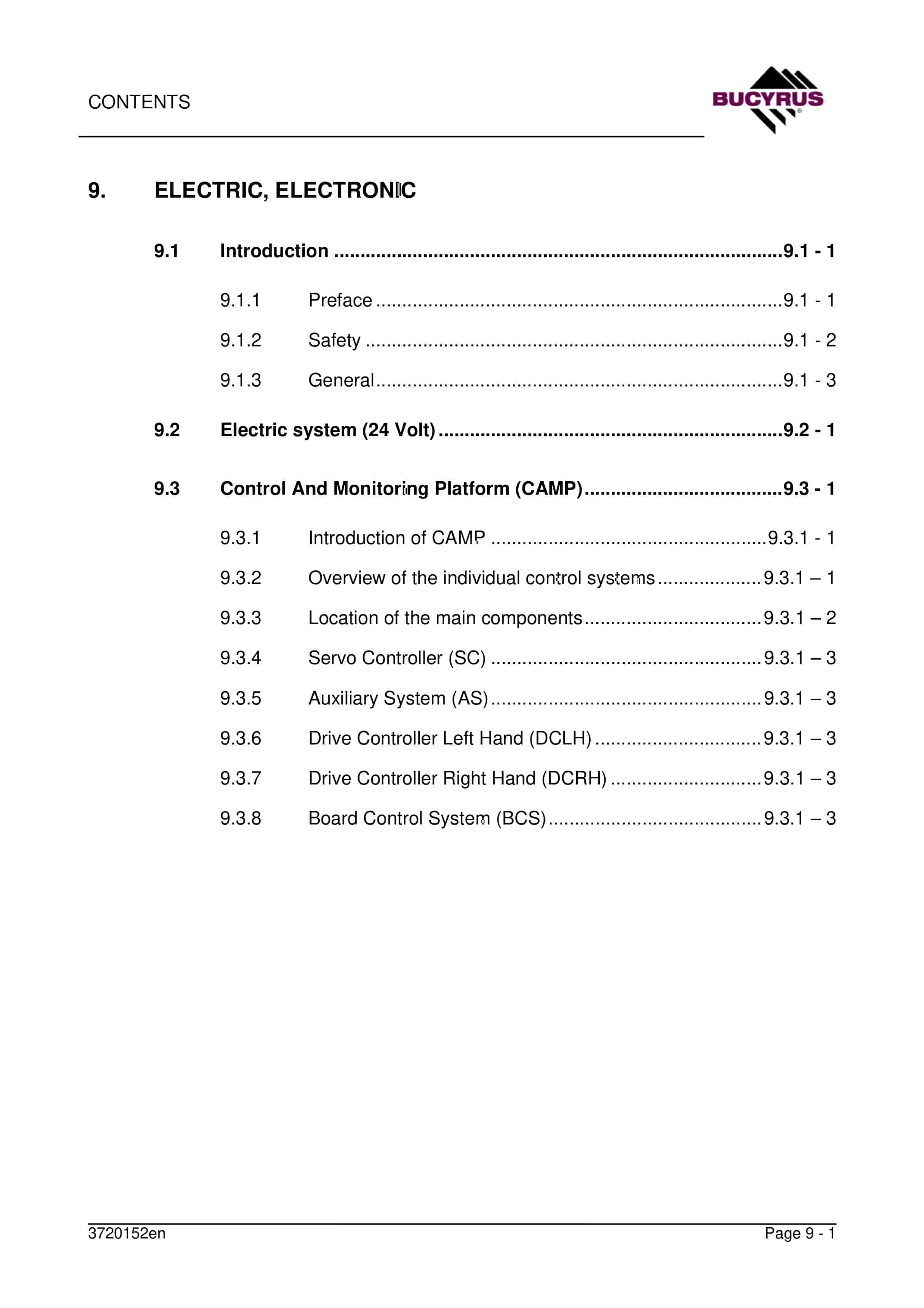 Bucyrus RH 120 E Technical Handbook 120172-4