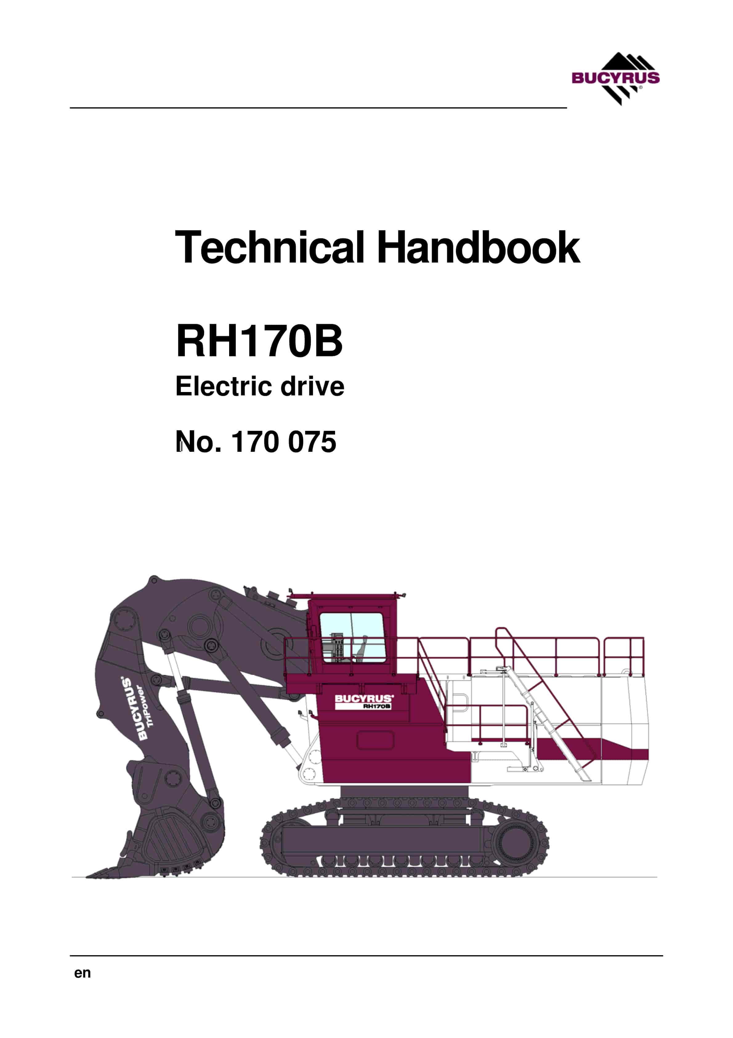 Bucyrus RH 170-B Electric Drive Technical Handbook 170075