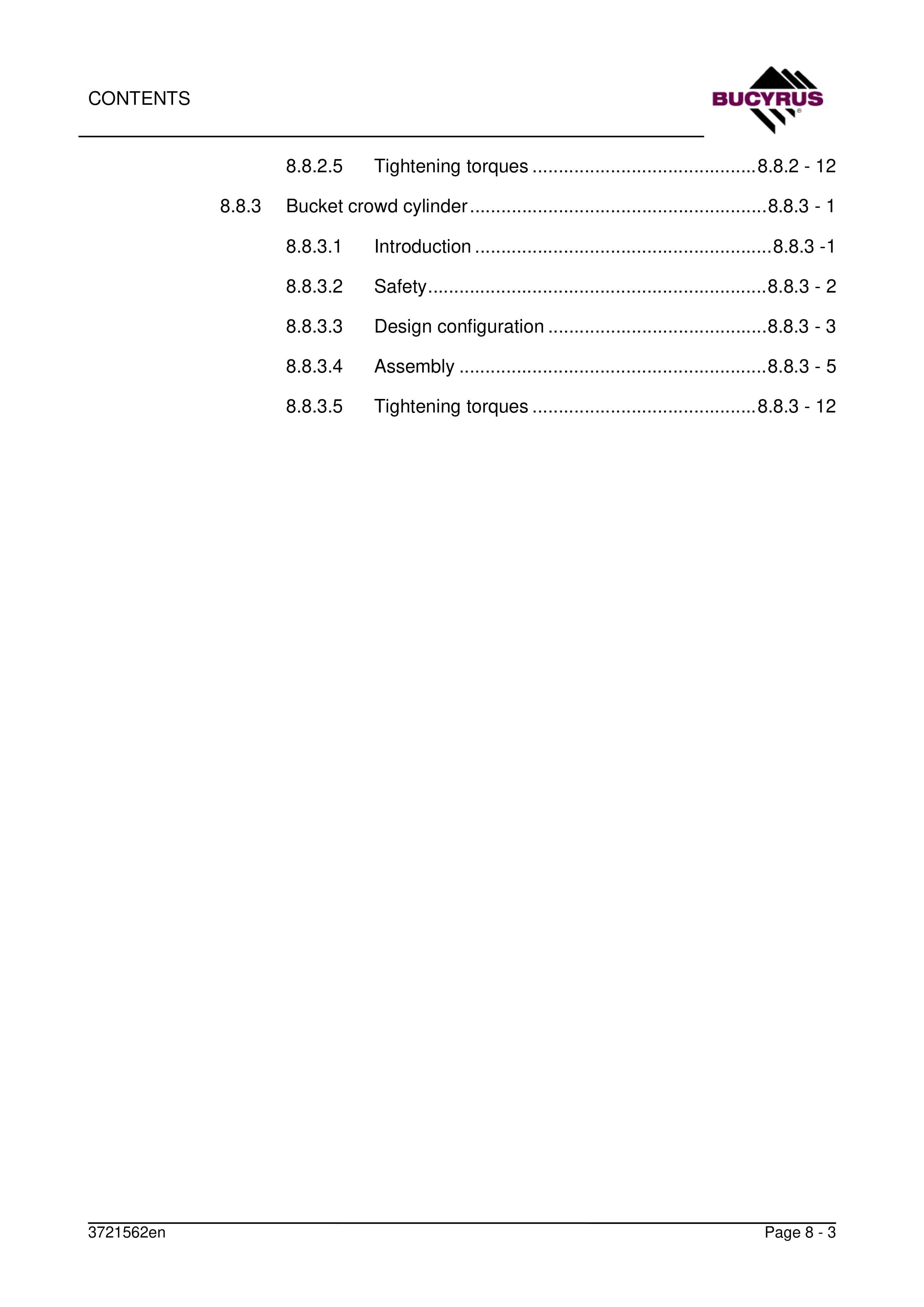 Bucyrus RH 200 Electric Drive Technical Handbook 200142-3