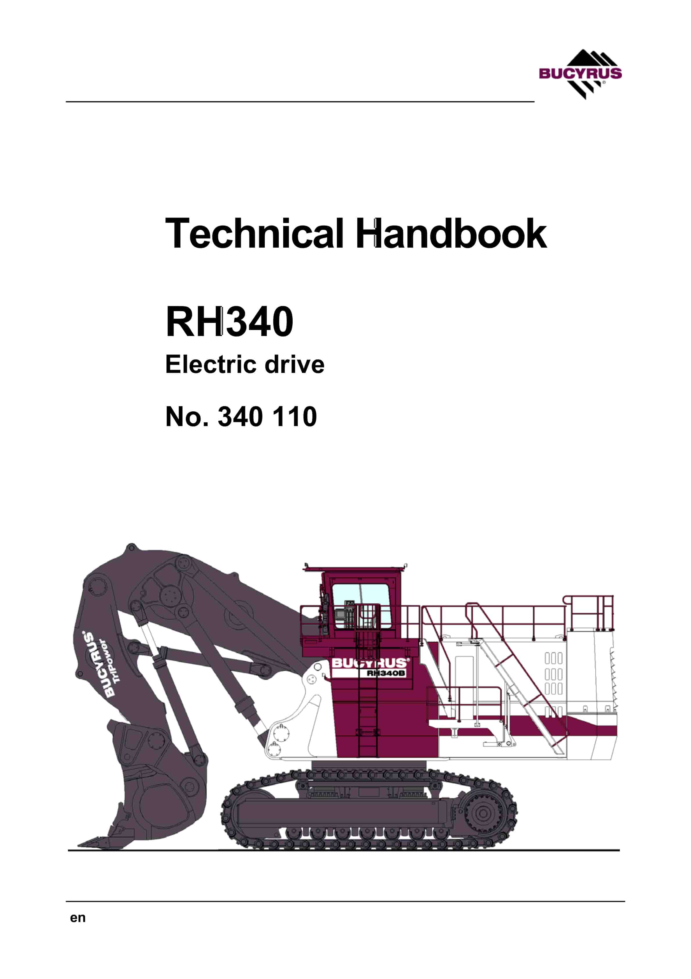Bucyrus RH 340 Electric Drive Technical Handbook 340110