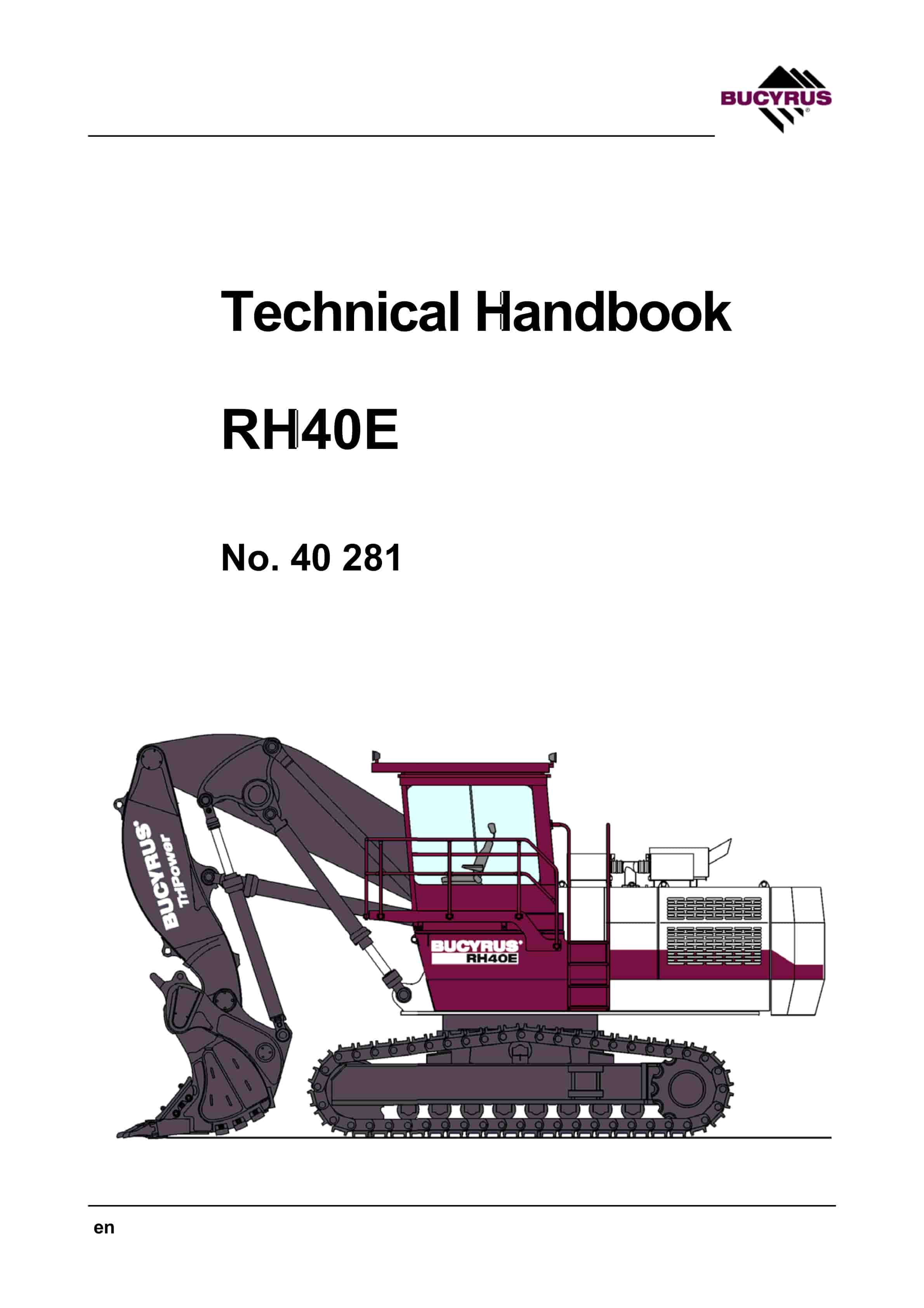 Bucyrus RH 40-E Technical Handbook 40281