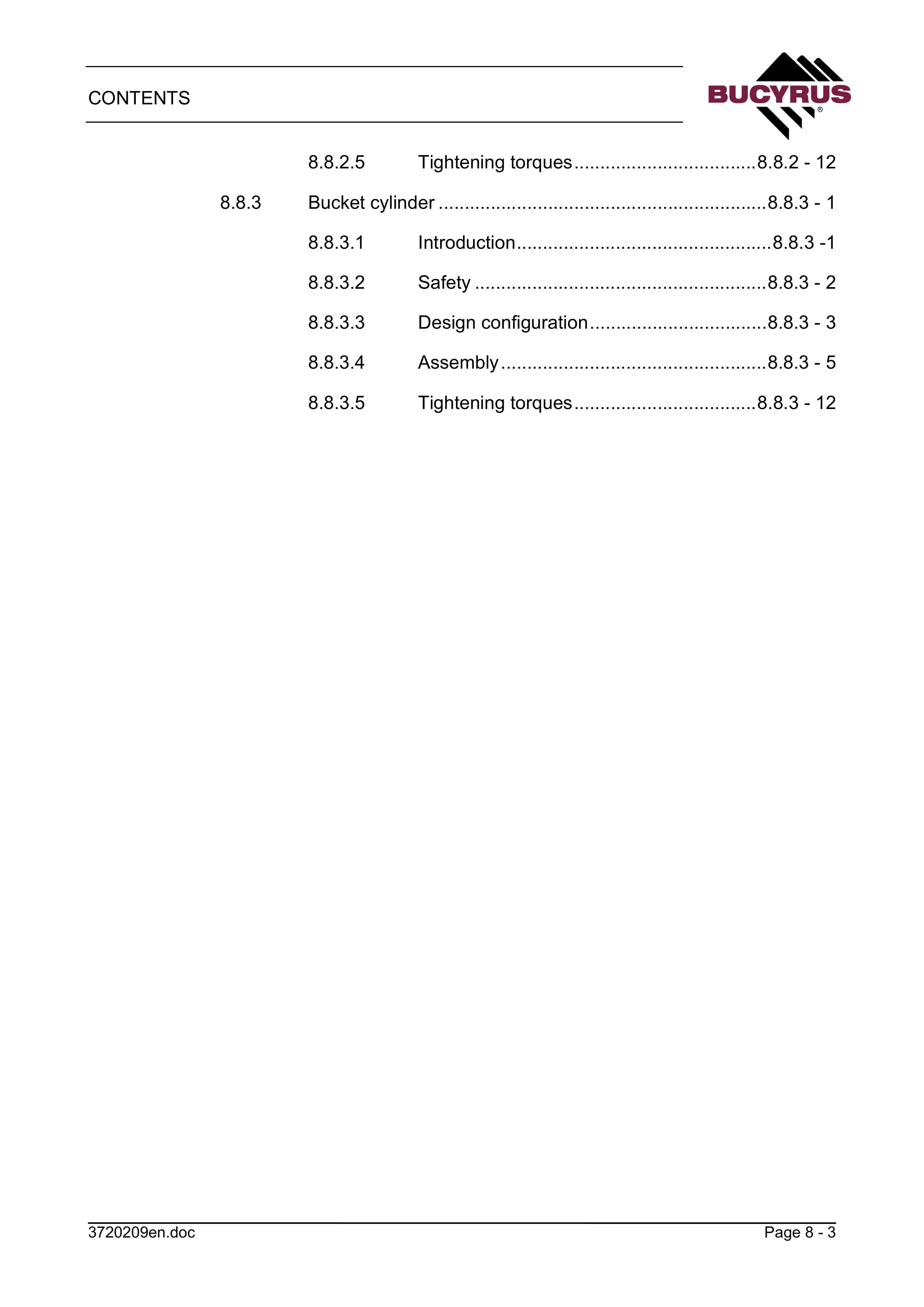 Bucyrus RH 70 Technical Handbook 70504-3