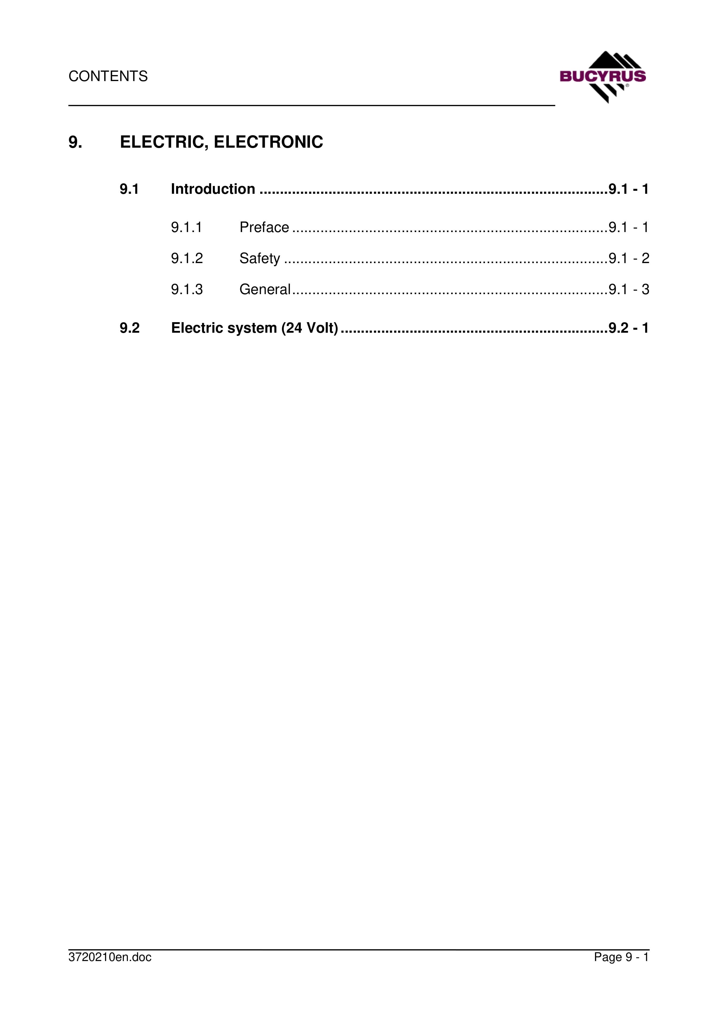 Bucyrus RH 90C Electric Drive Technical Handbook 90171-4